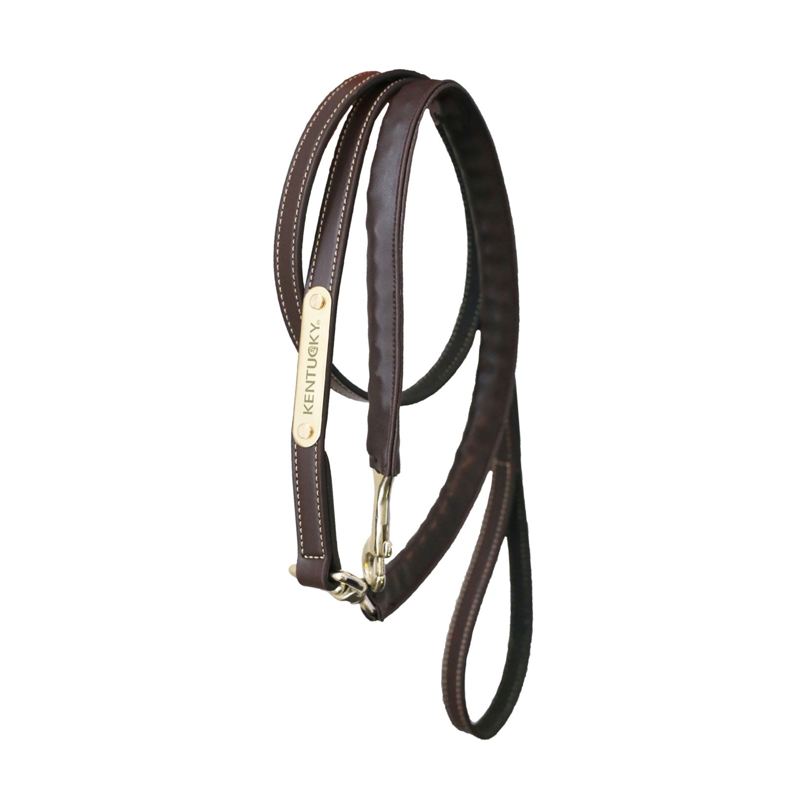 Kentucky Horsewear Guinzaglio a catena rivestito in pelle Cavezze e guinsagli