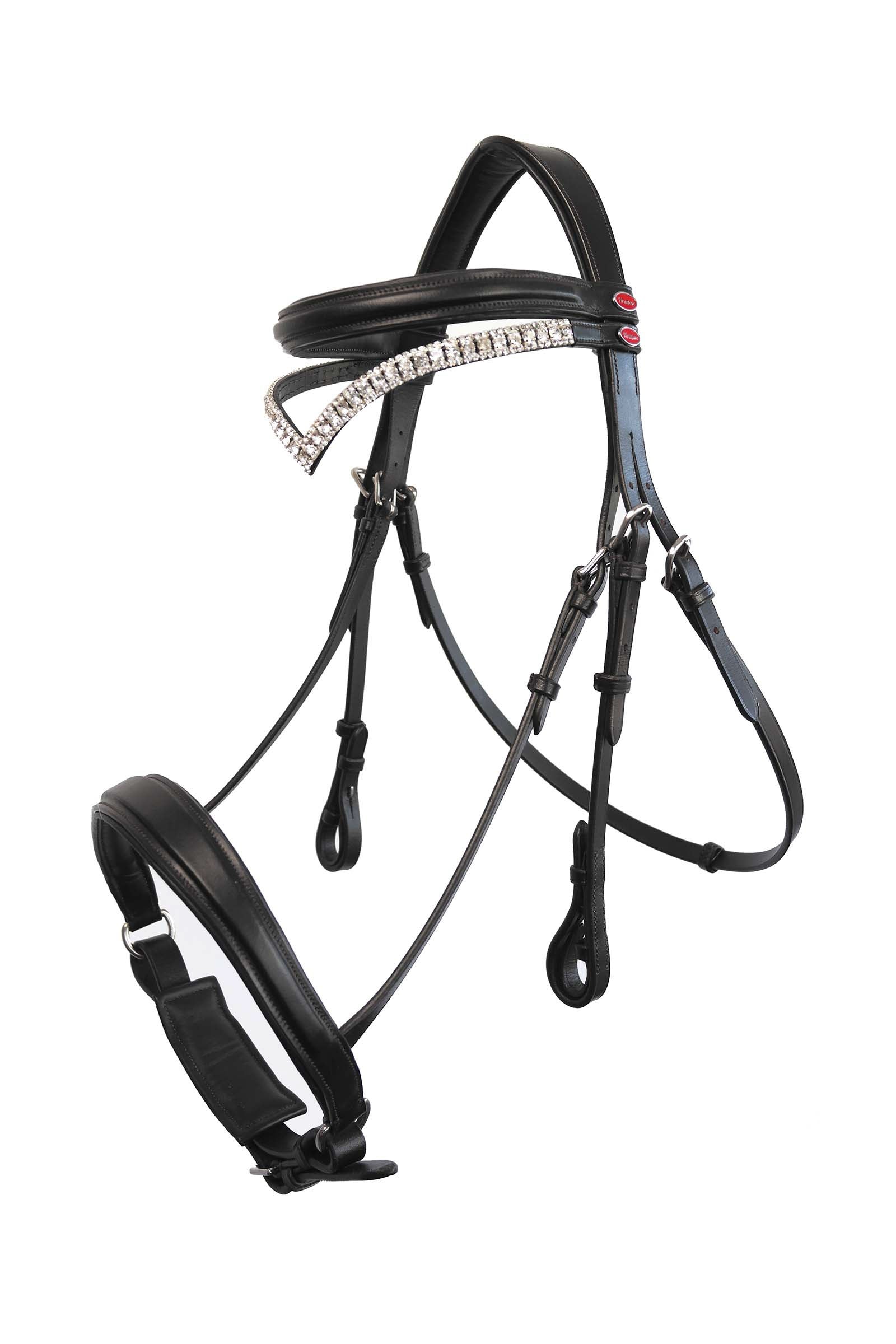 John Whitaker Briglia Snaffle Lynton con fascia di riserva Briglie & redini