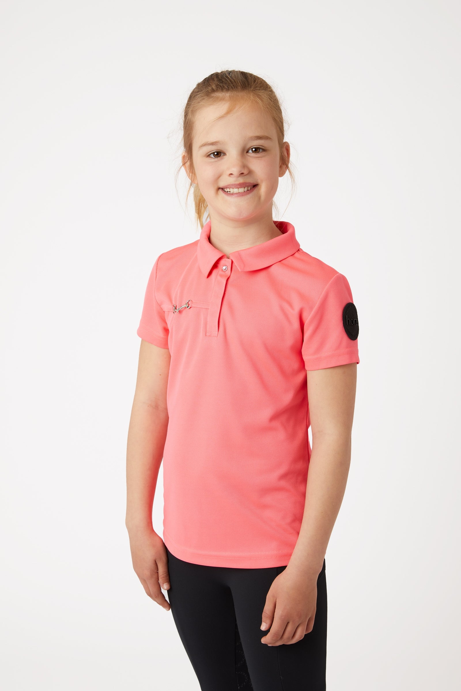 Horze Young Rider Denise Camicia polo funzionale a maniche corte Abbigliamento per bambini