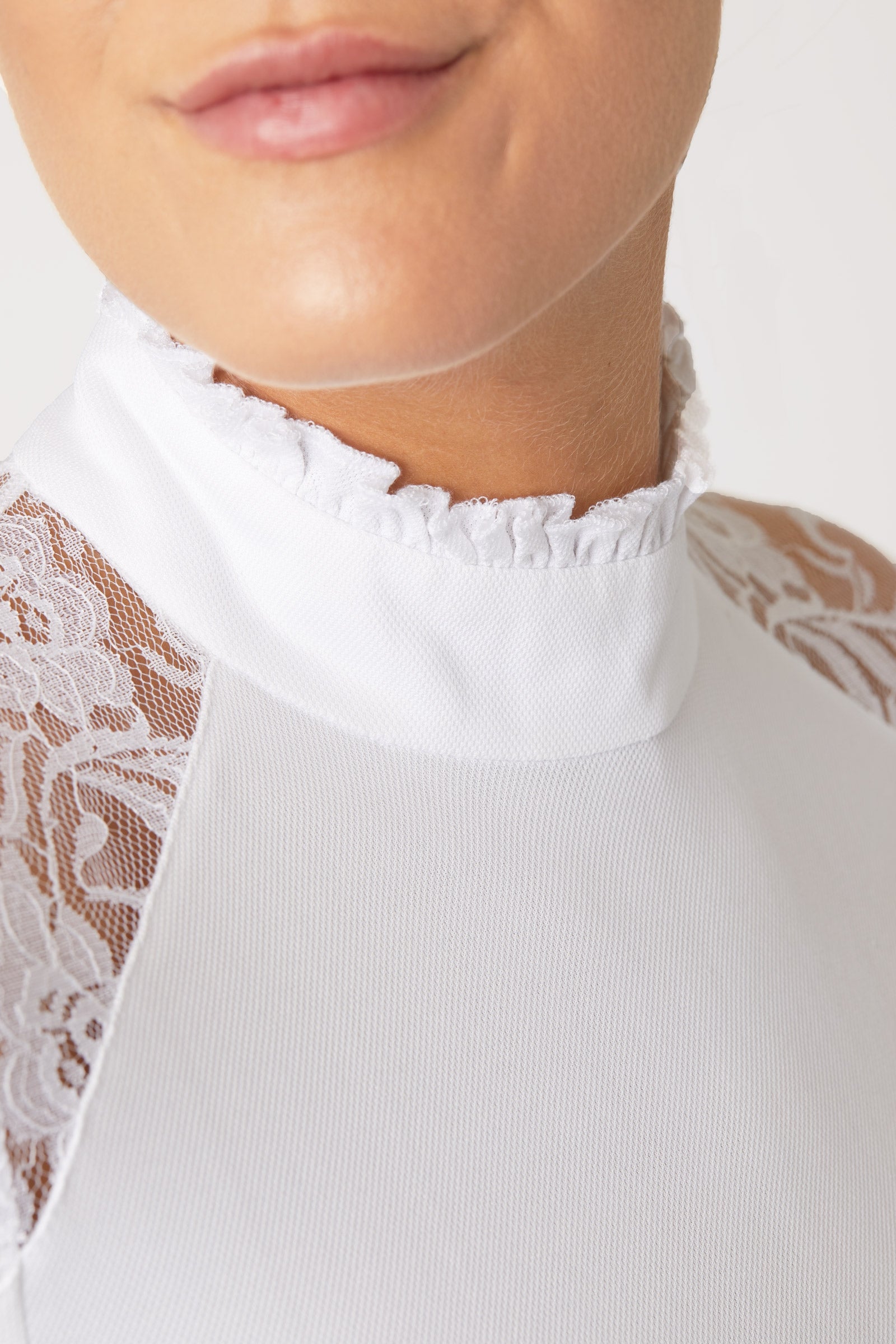 Horze Sylvie Women's Long Sleeve Lace Show Shirt Women’s Riding Clothing