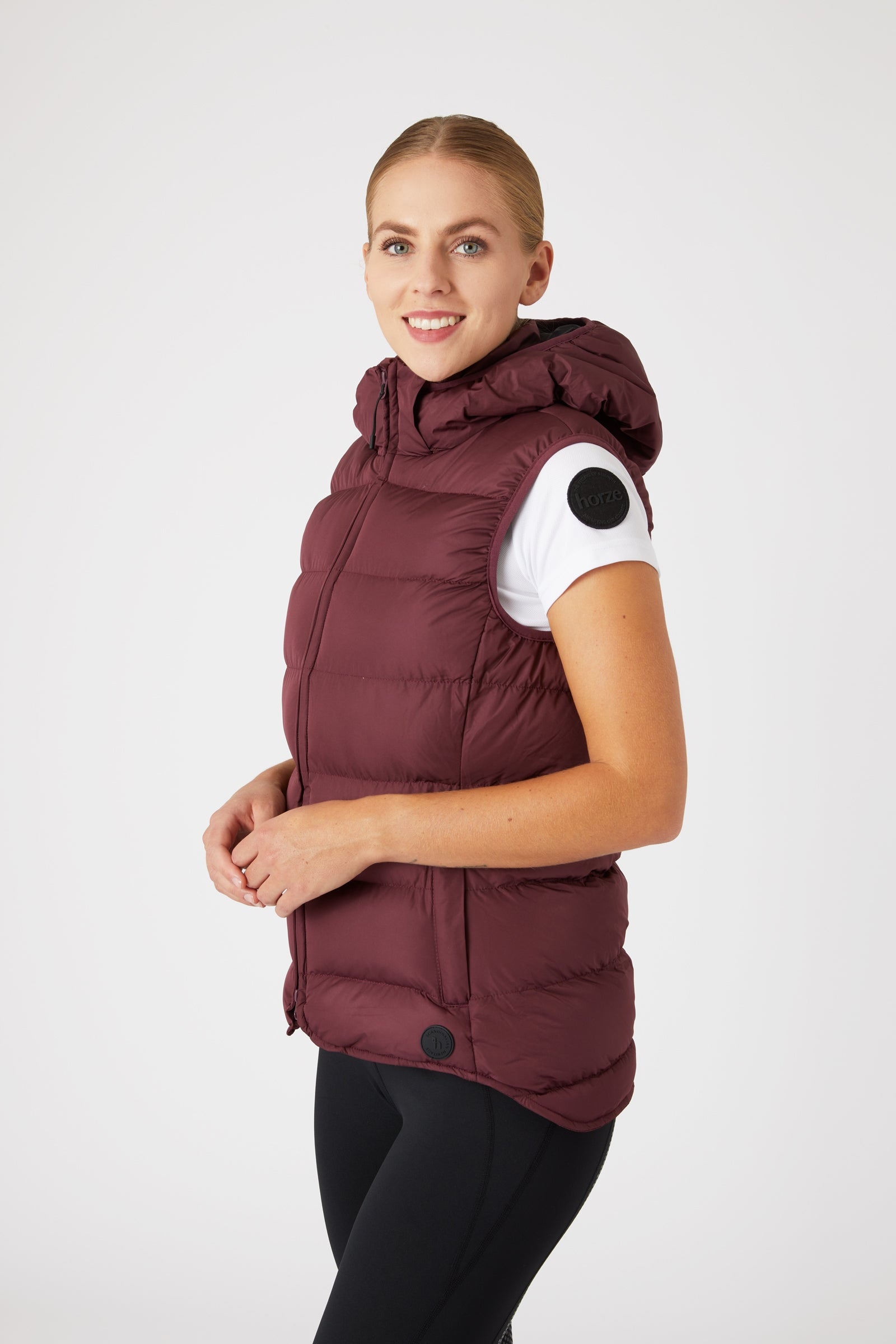 Horze Callie Gilet da equitazione imbottito con cappuccio per donna Abbigliamento da donna