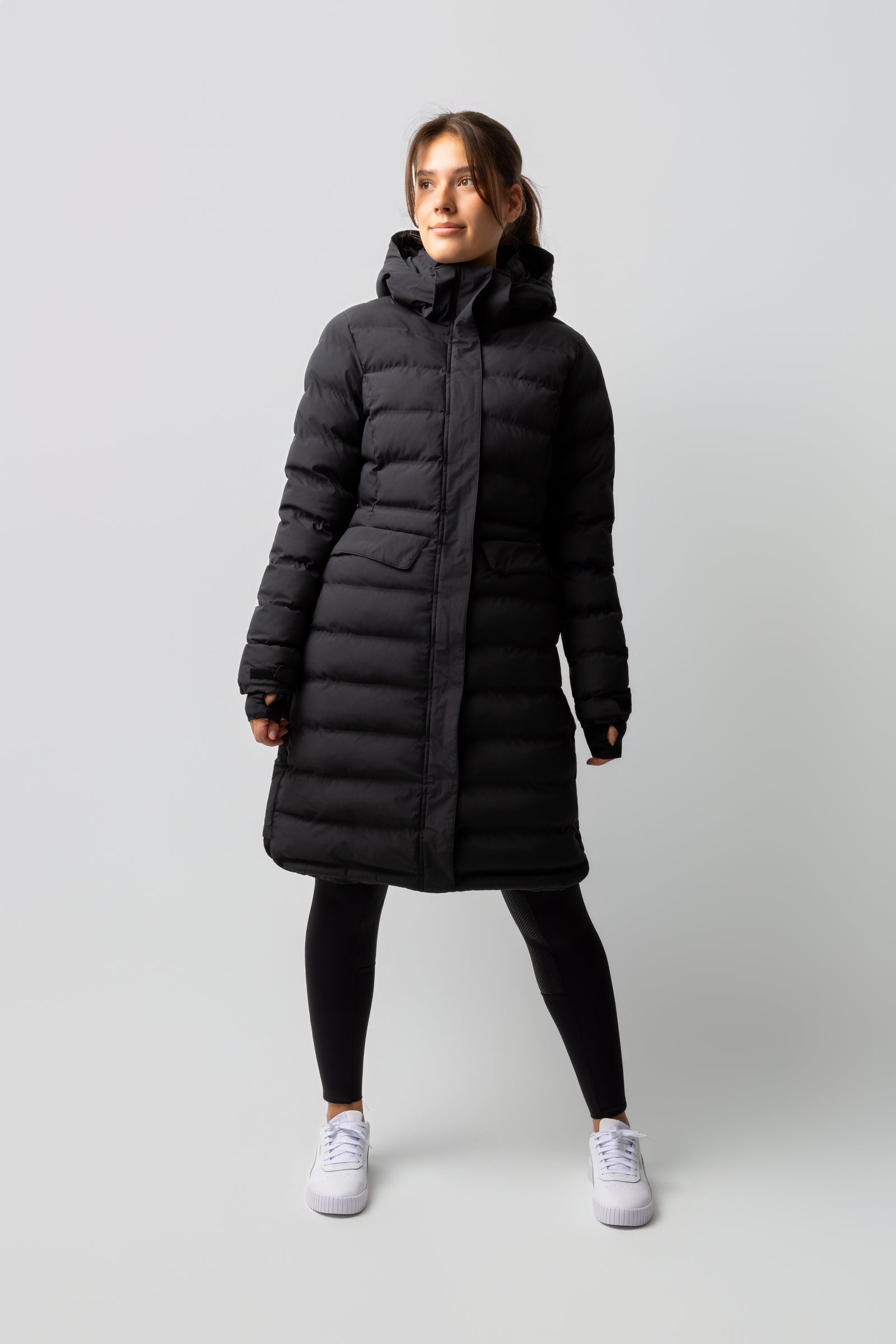 B Vertigo Celeste Giacca parka impermeabile da donna Abbigliamento da donna