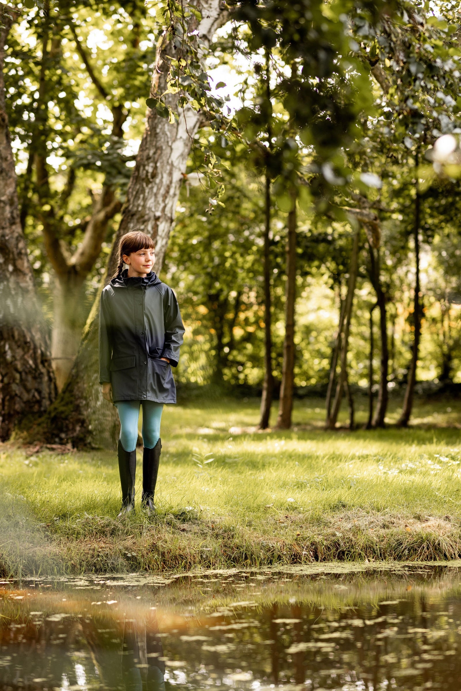 Horze Clara Kids' Rain Riding Jacket Kids Apparel