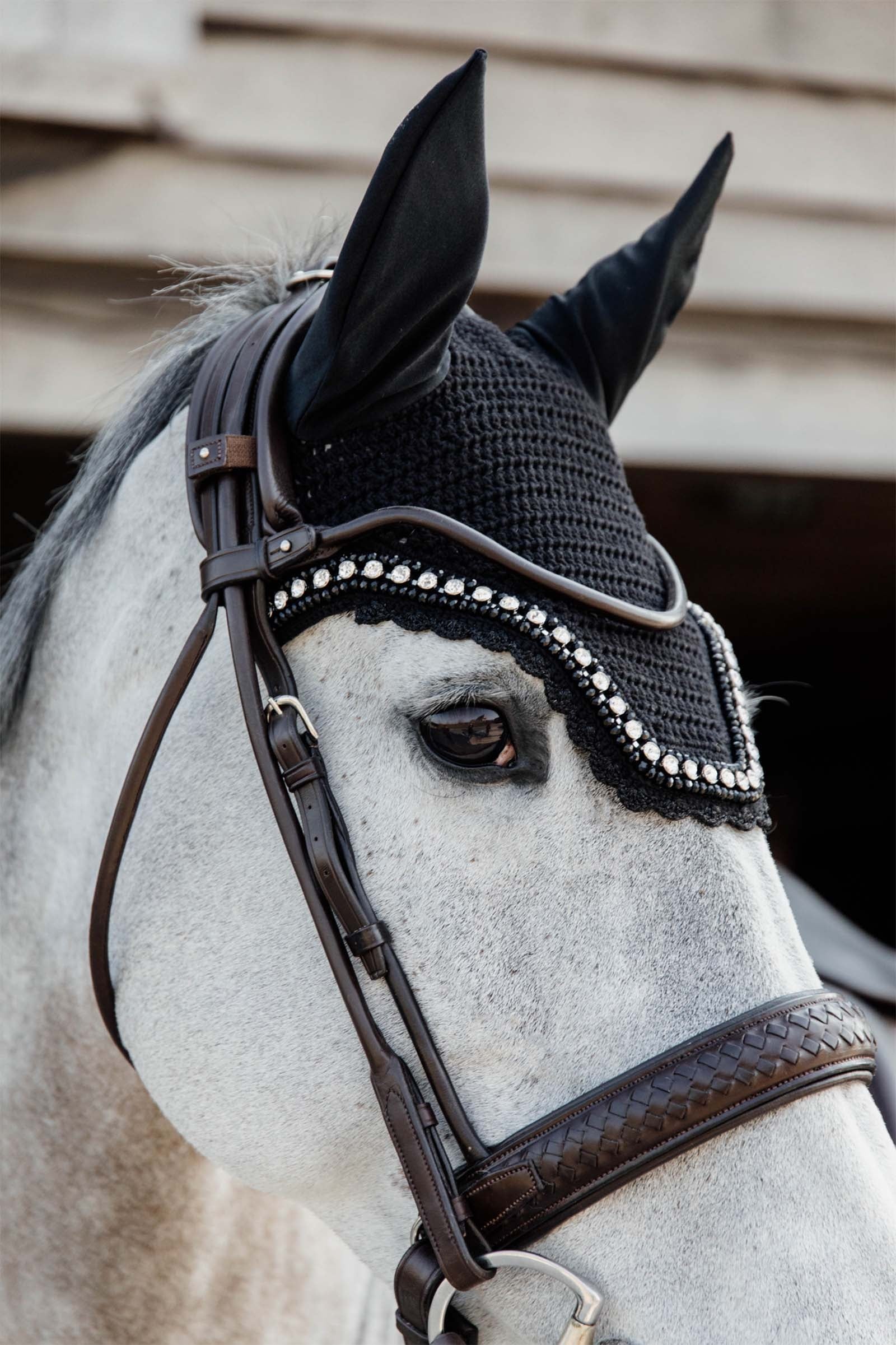 Kentucky Horsewear Wellington Big Stone & Pearl Fly Veil Saddle Pads