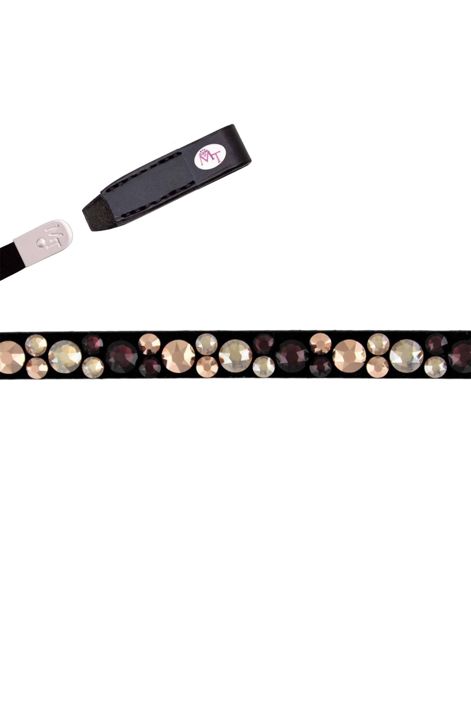 MagicTack Magic Tack Frontalino classico Bling Crystal Merlot Gold Briglie & redini