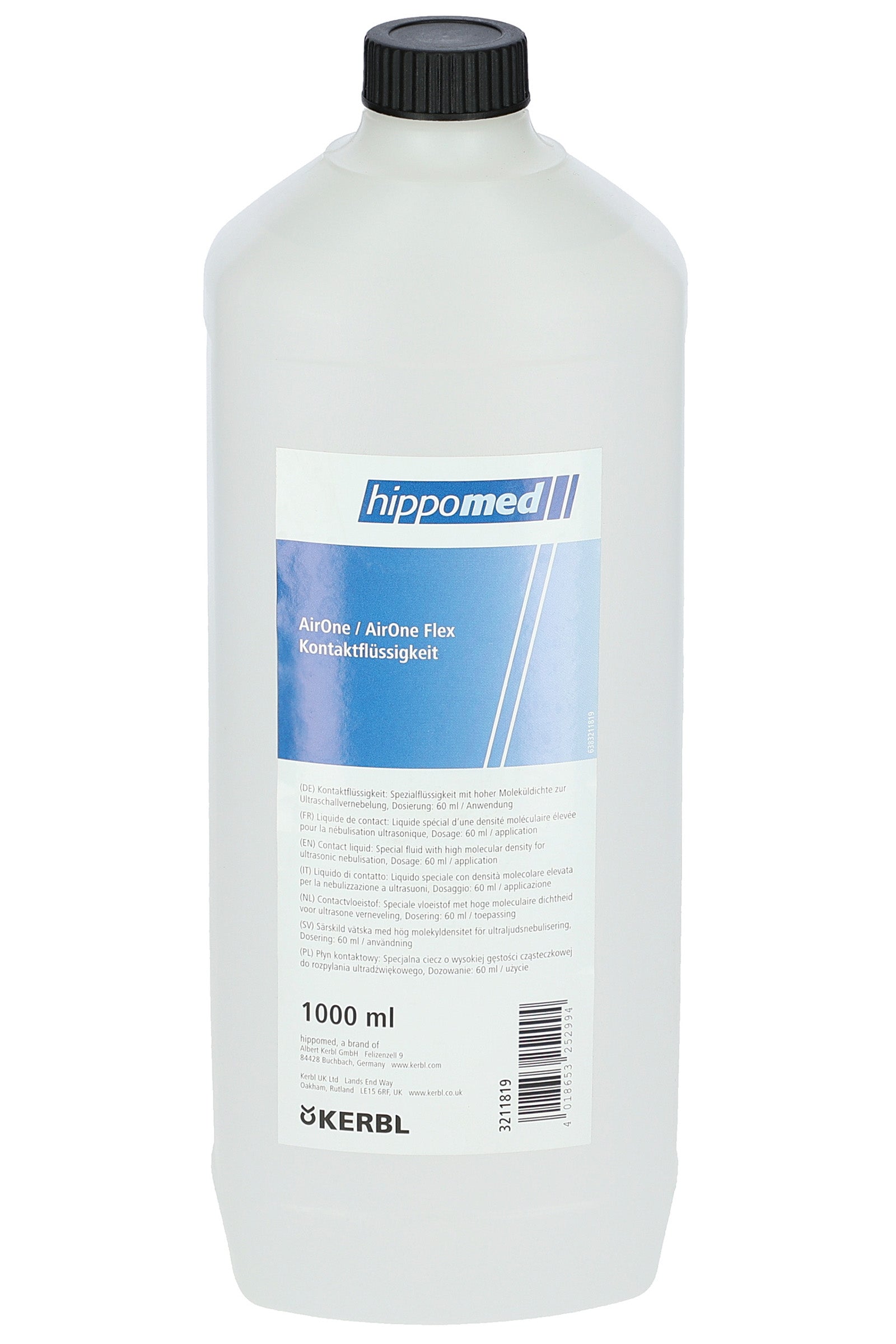 Hippomed Liquido di contatto per inalatore AirOne, 1.000 ml Prodotti per la salute