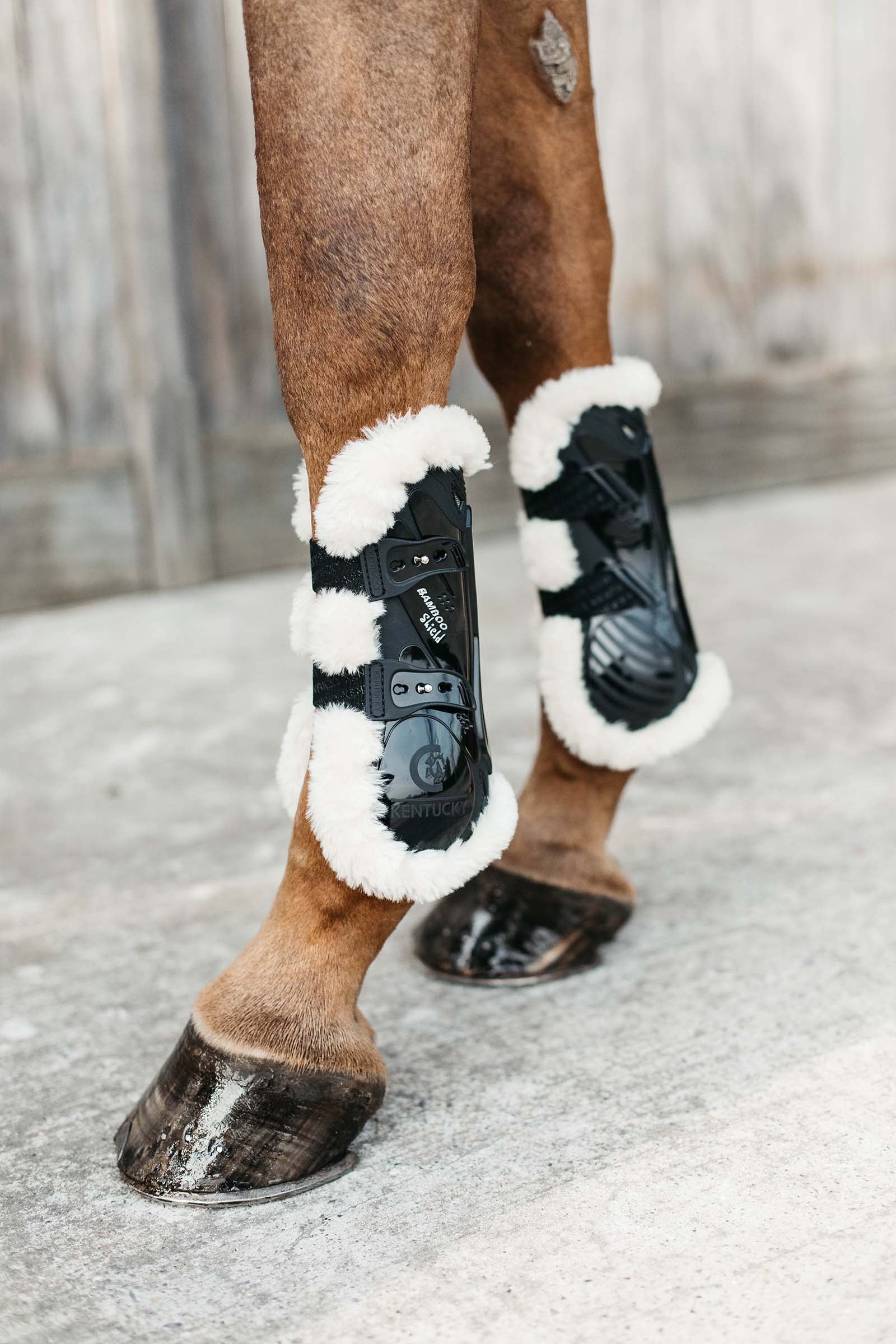 Kentucky Horsewear Stivali paratendini elasticizzati in bamboo e pelle vegana Leg Protection & Hoof Protection for Horses