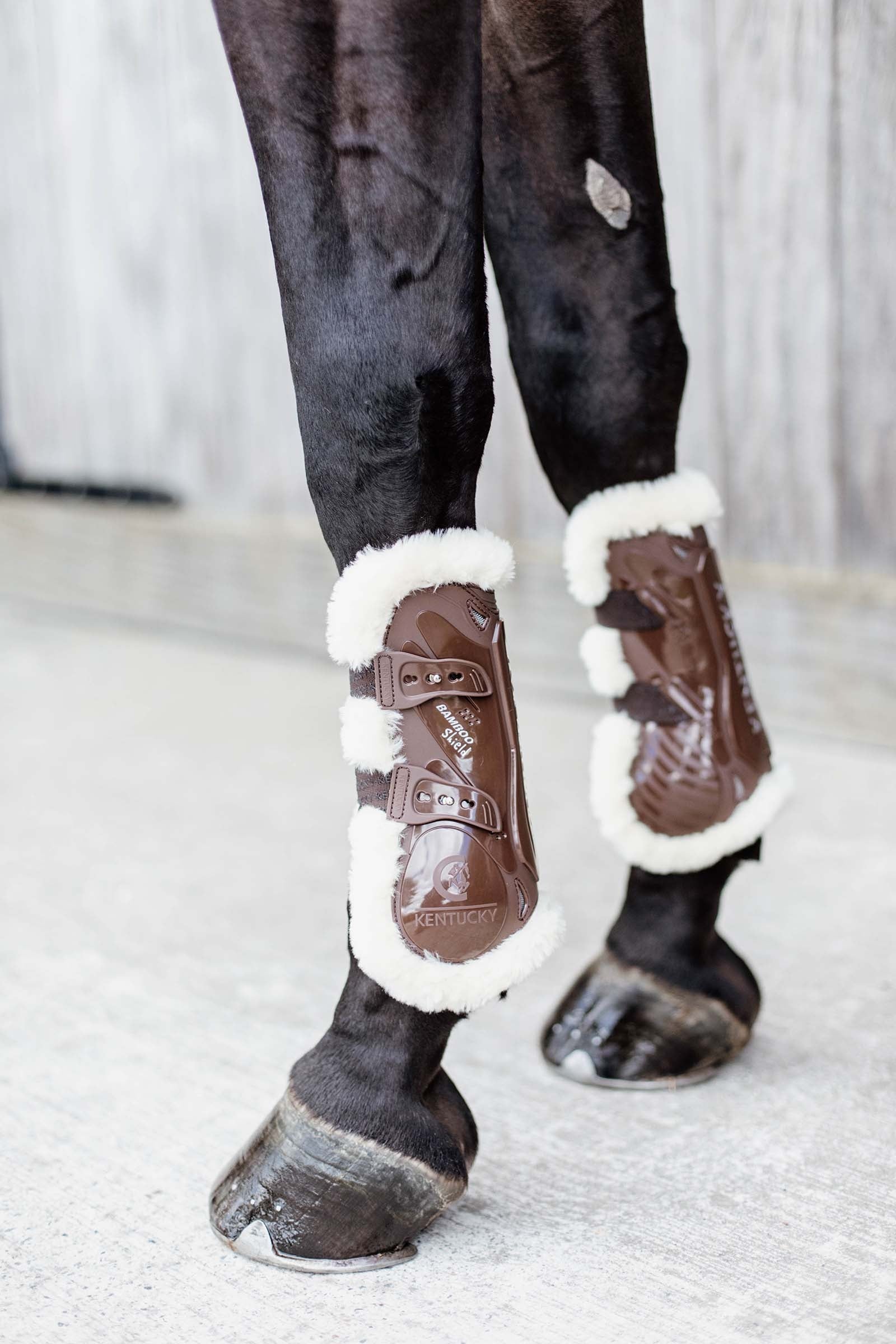 Kentucky Horsewear Stivali paratendini elasticizzati in bamboo e pelle vegana Leg Protection & Hoof Protection for Horses