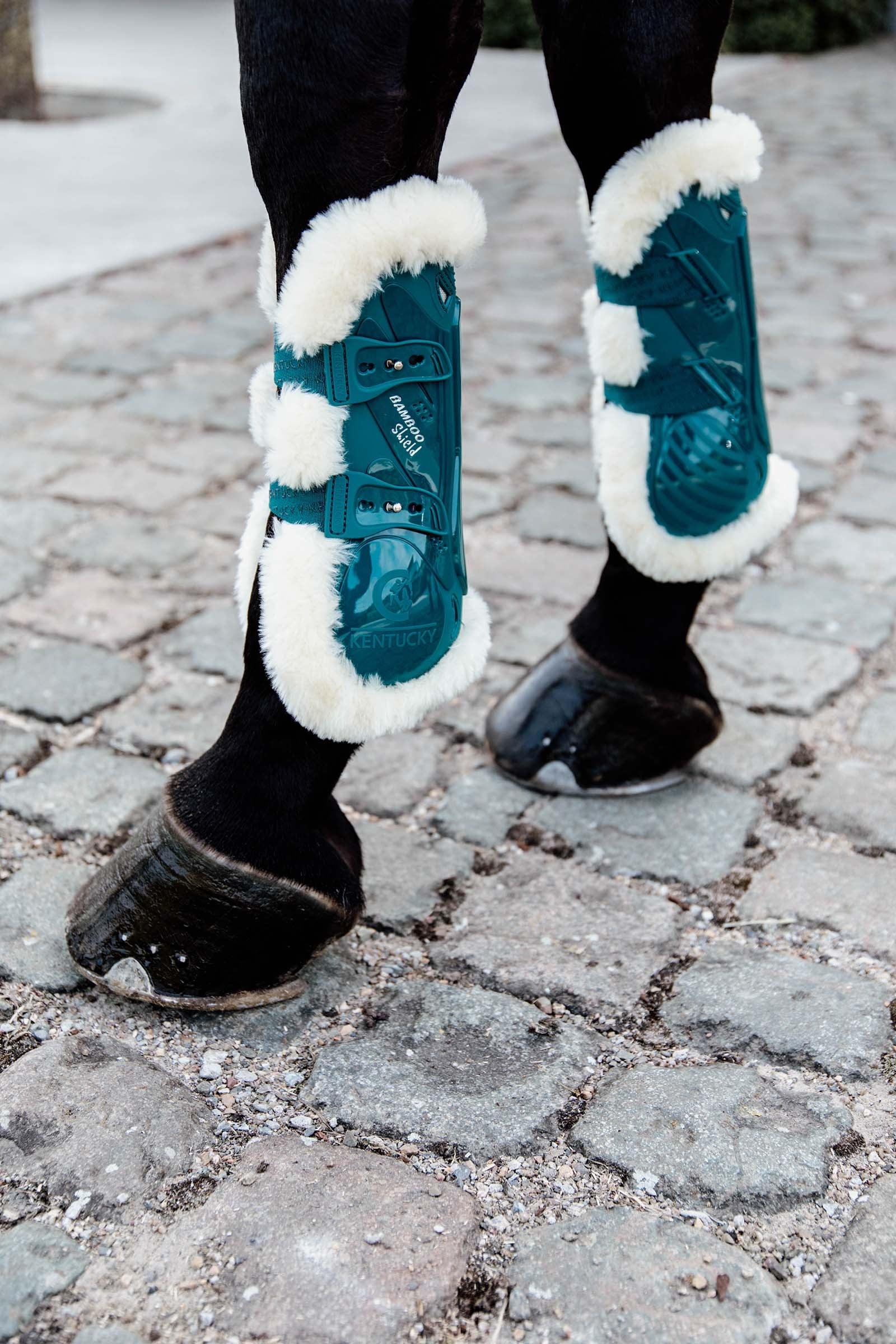 Kentucky Horsewear Stivali paratendini elasticizzati in bamboo e pelle vegana Leg Protection & Hoof Protection for Horses