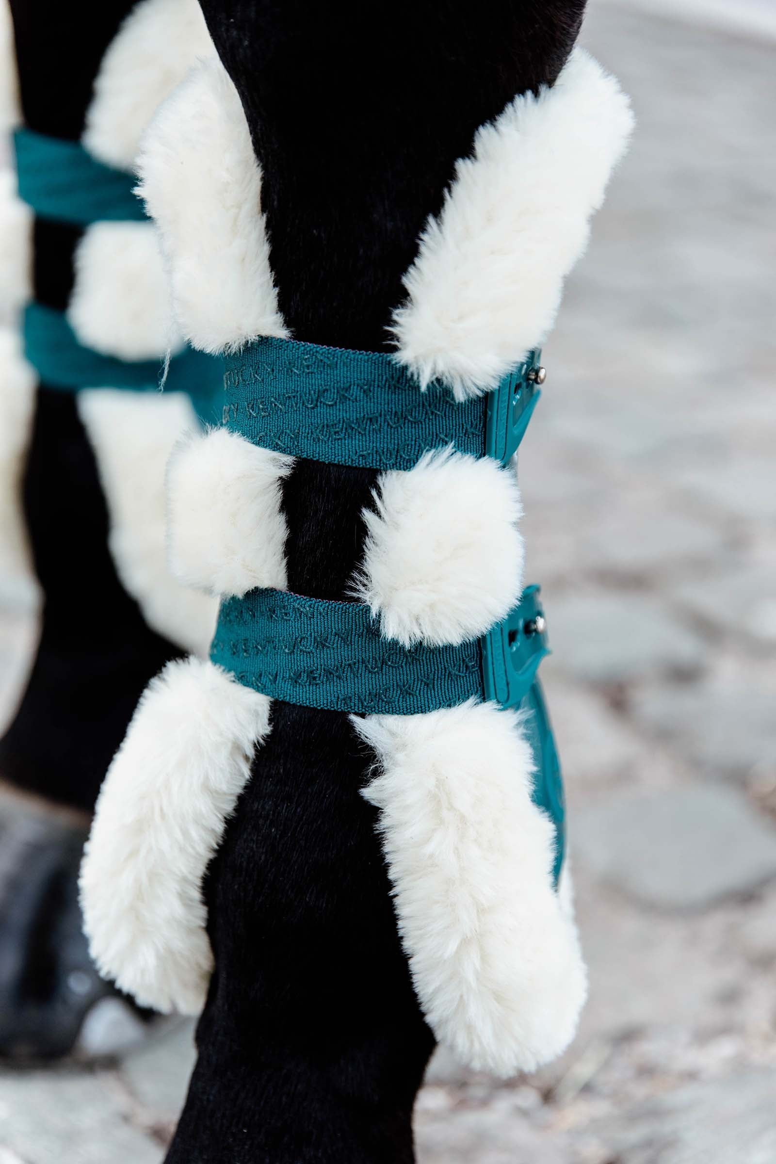 Kentucky Horsewear Vegan Sheepskin Bamboo Elastic Tendon Boots Leg Protection & Hoof Protection for Horses