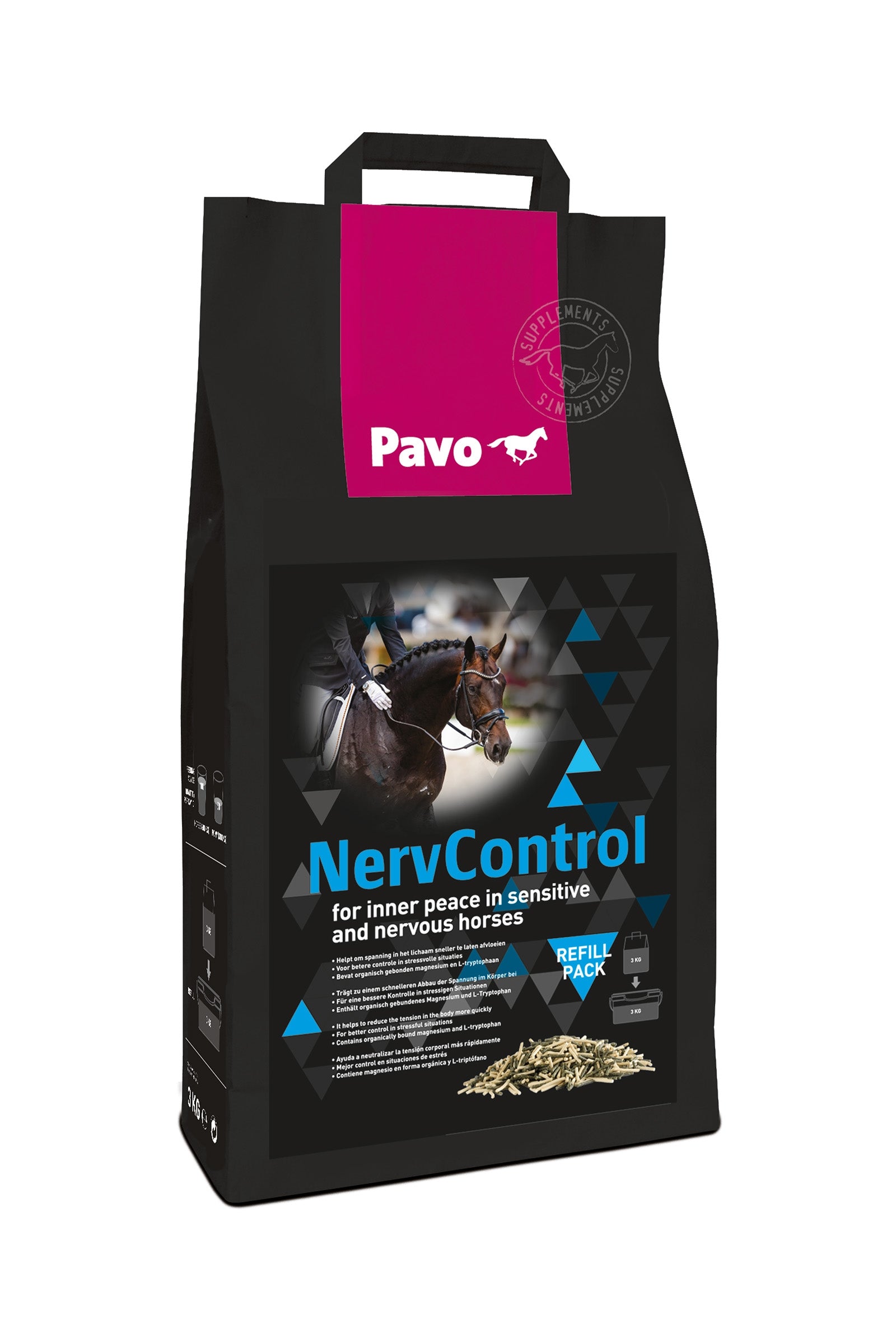 Pavo Ricarica NervControl, 3 kg Horse Feed & Nutrition
