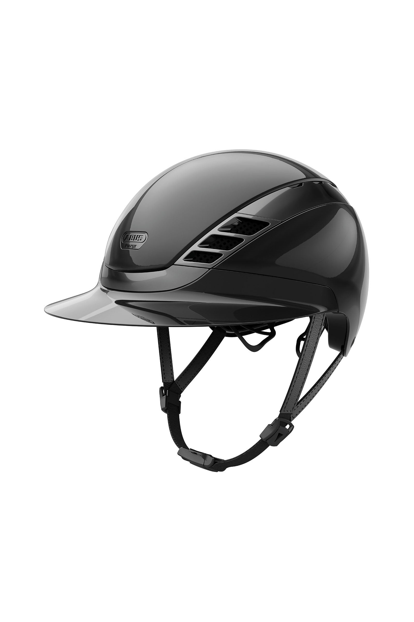 Abus Pikeur AirLuxe Chrome Casco da equitazione con visiera lunga Attrezzatura di sicurezza