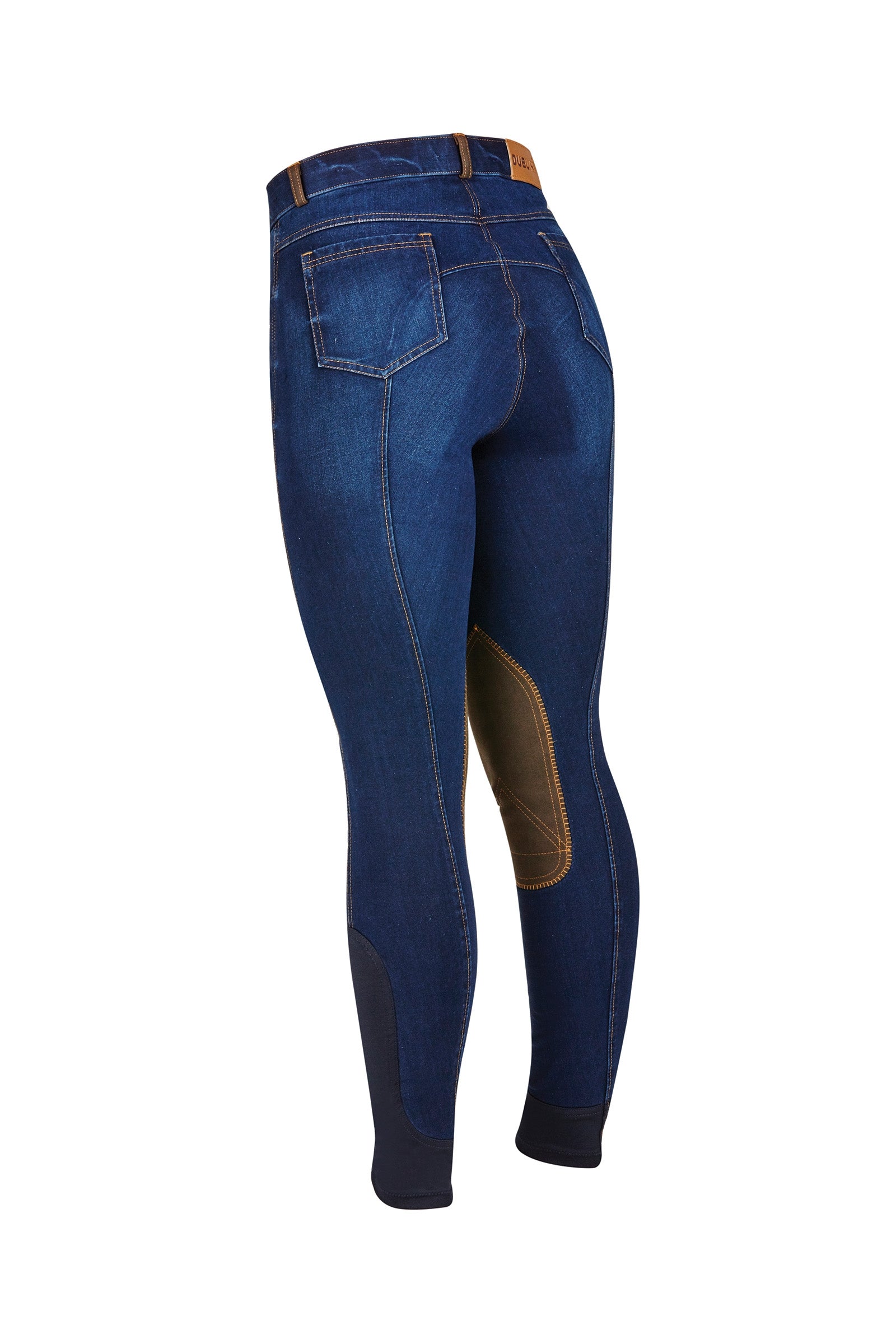 Dublin Pantaloni da equitazione in denim con impugnatura al ginocchio da donna Shona Womens Breeches
