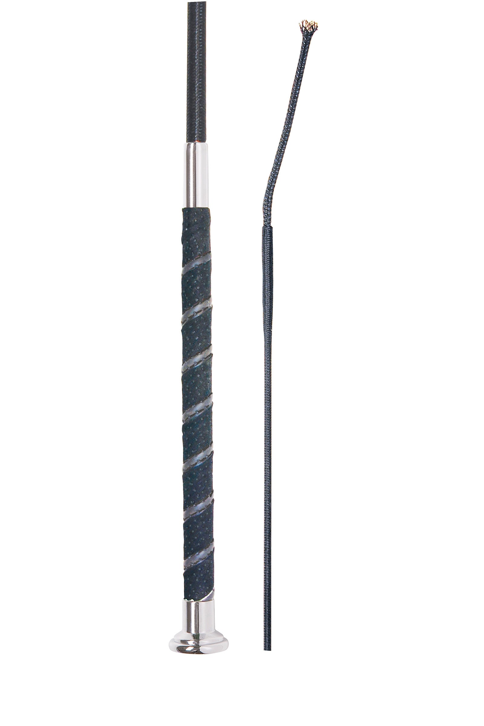 Fleck Dressage Whip Nylon Weave with Soft Grip & Mushroom Ca Frustini