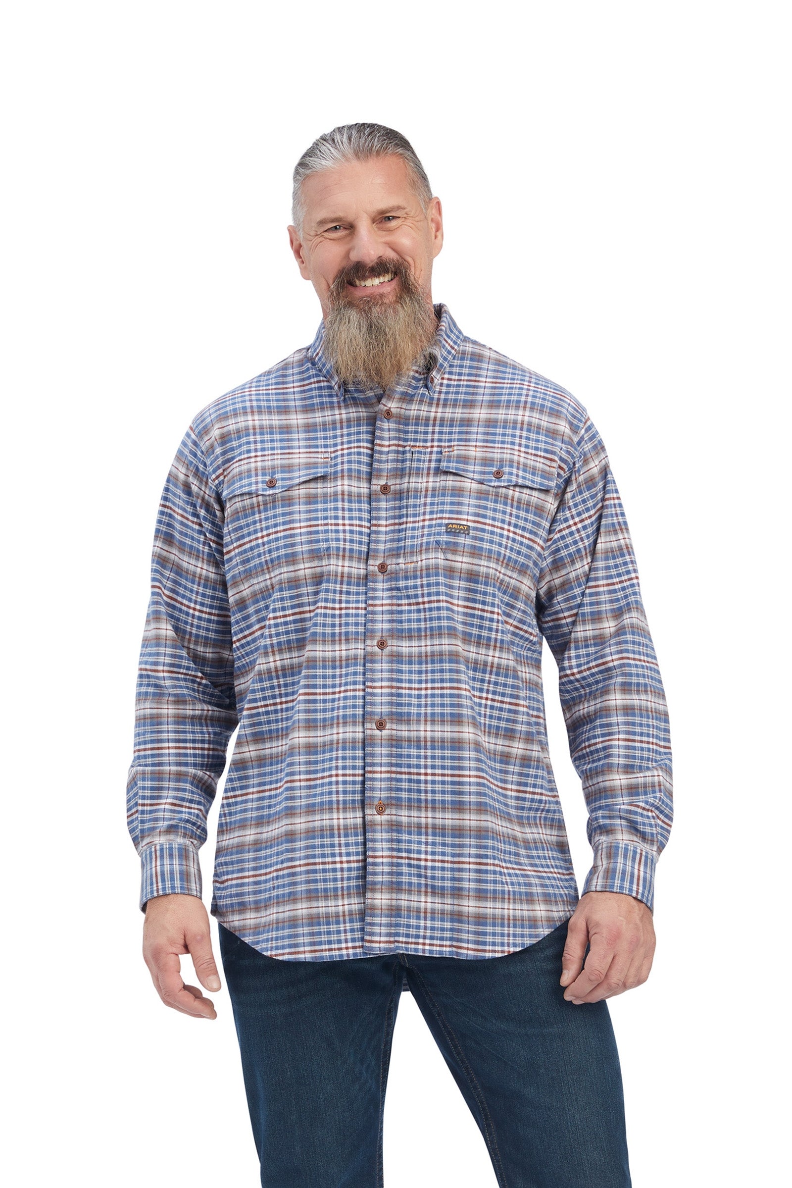 Ariat Rebar camicia da lavoro in flanella DuraStretch Abbigliamento da uomo