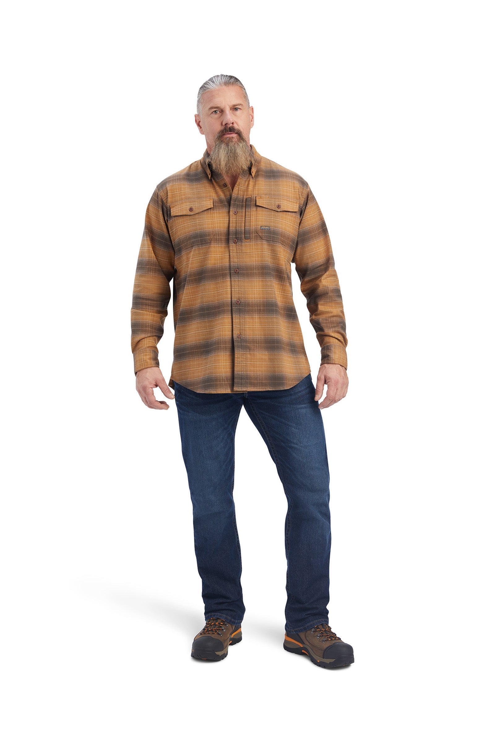 Ariat Rebar Flannel DuraStretch Men's Work Shirt Mens Riding Clothing