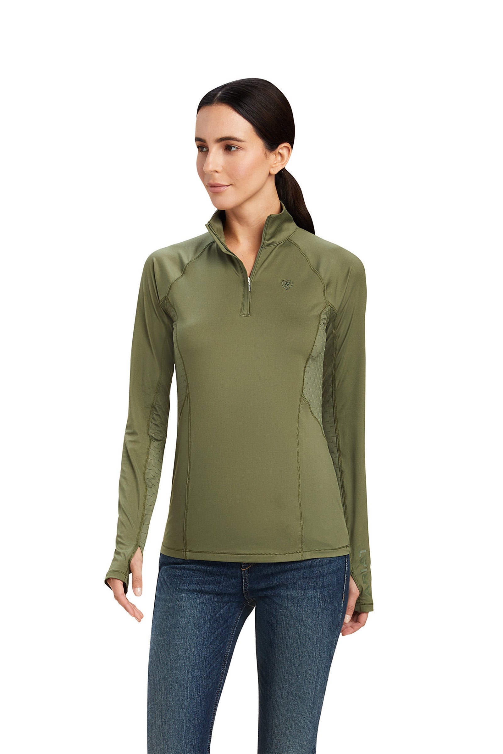 Ariat Donna Lowell 2.0 1/4 Zip Camicia a maniche lunghe Abbigliamento da donna