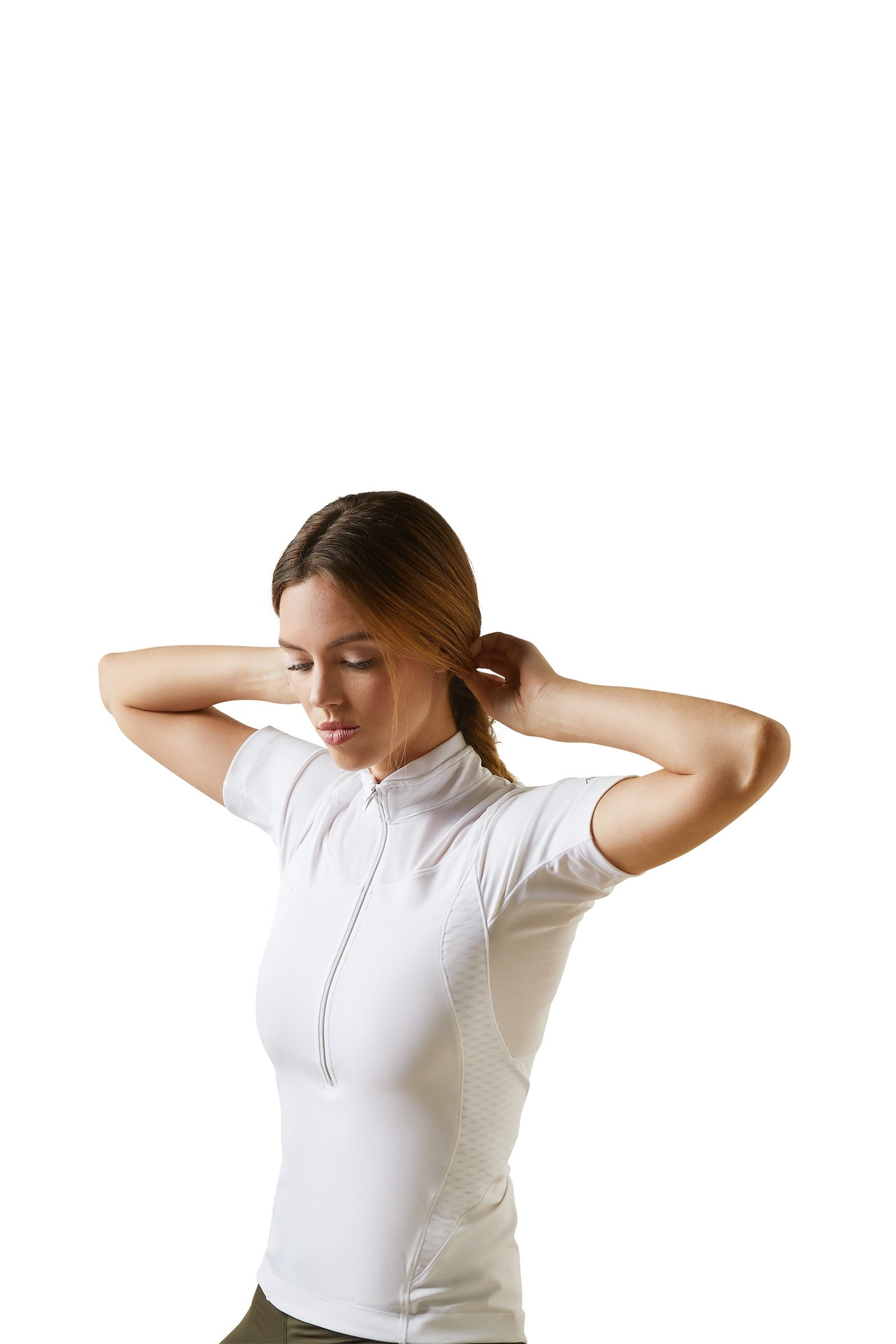 Ariat Camicia da competizione con zip 1/4 da donna Ascent Abbigliamento da donna