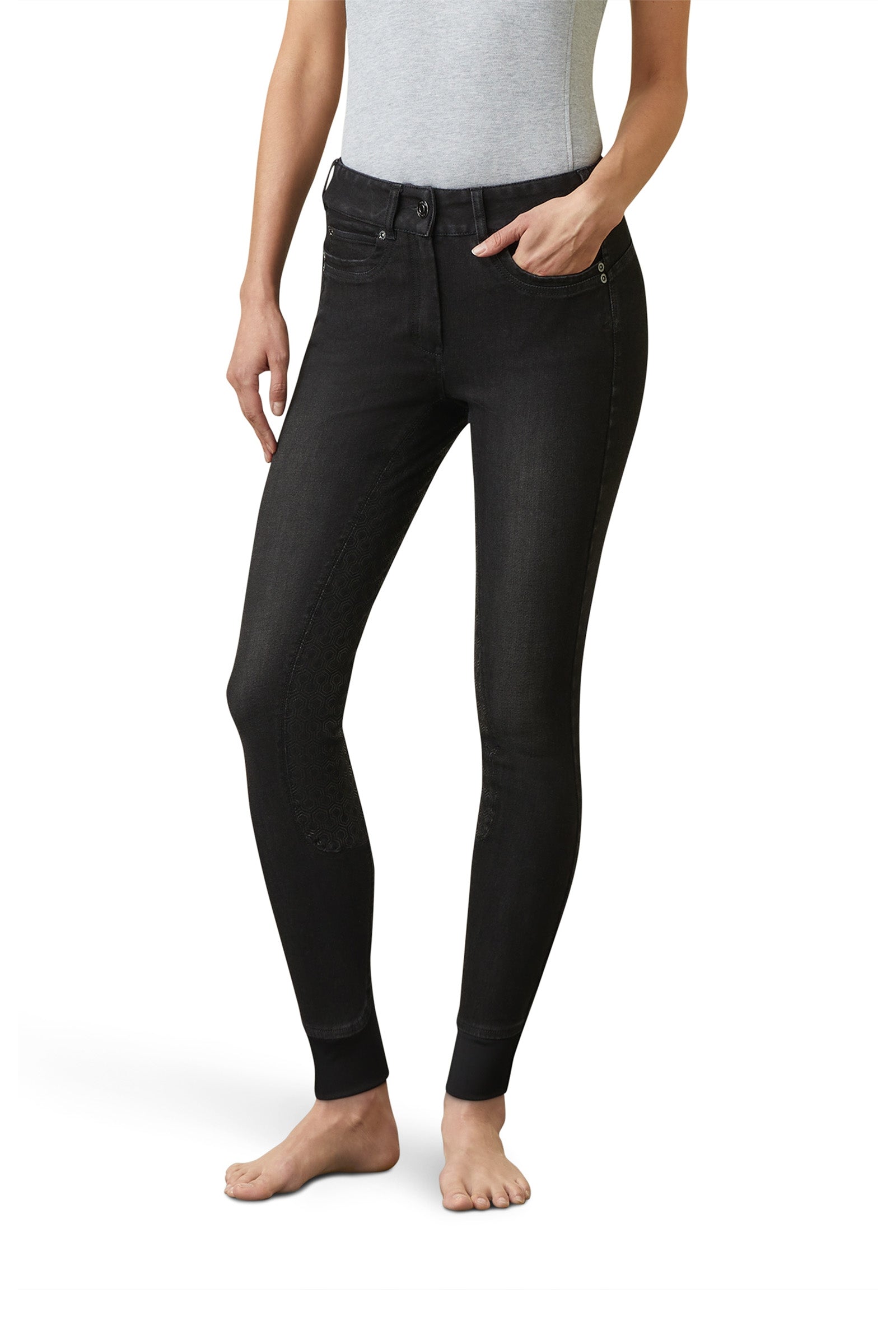 Ariat Halo B - Pantaloni da equitazione da donna in denim con presa completa Womens Breeches