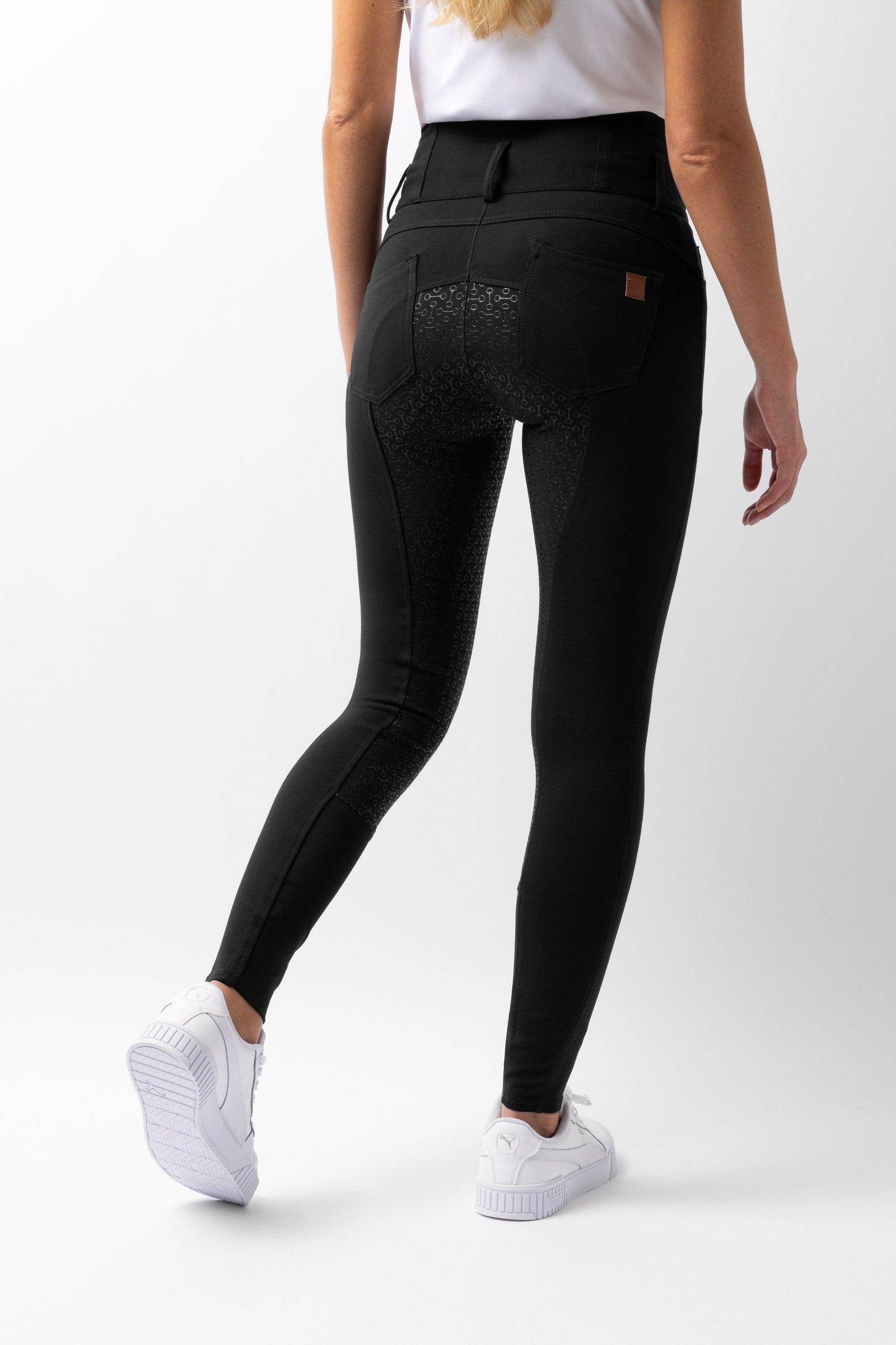 Horze Tara Pantaloni da equitazione a vita alta con full seat in silicone da donna Womens Breeches