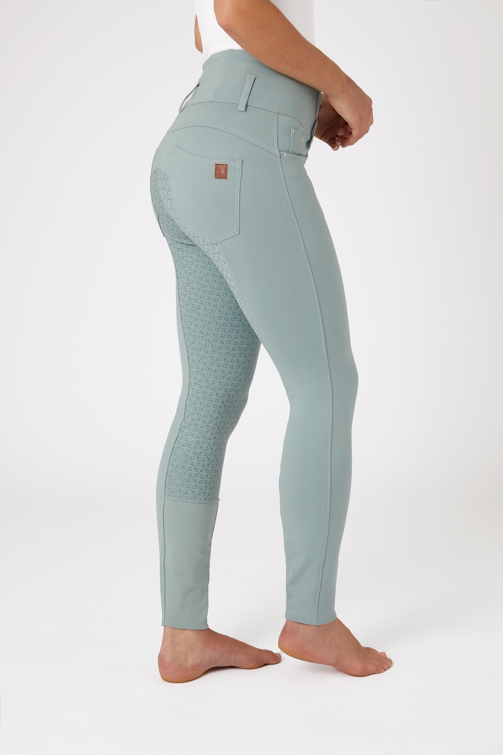 Horze Tara Pantaloni da equitazione a vita alta con full seat in silicone da donna Womens Breeches