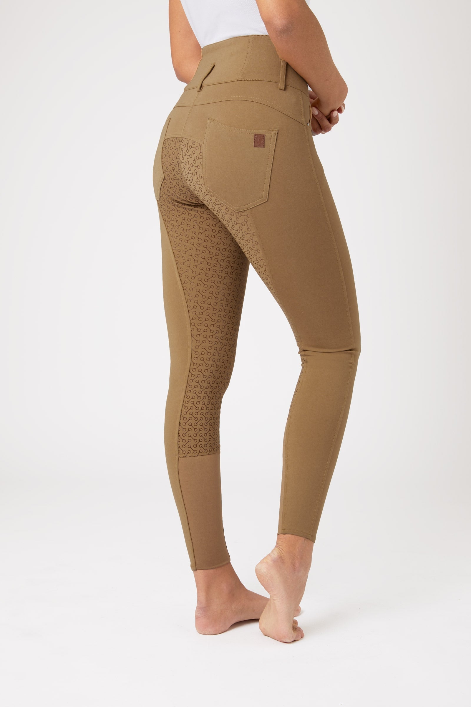 Horze Tara Pantaloni da equitazione a vita alta con full seat in silicone da donna Womens Breeches