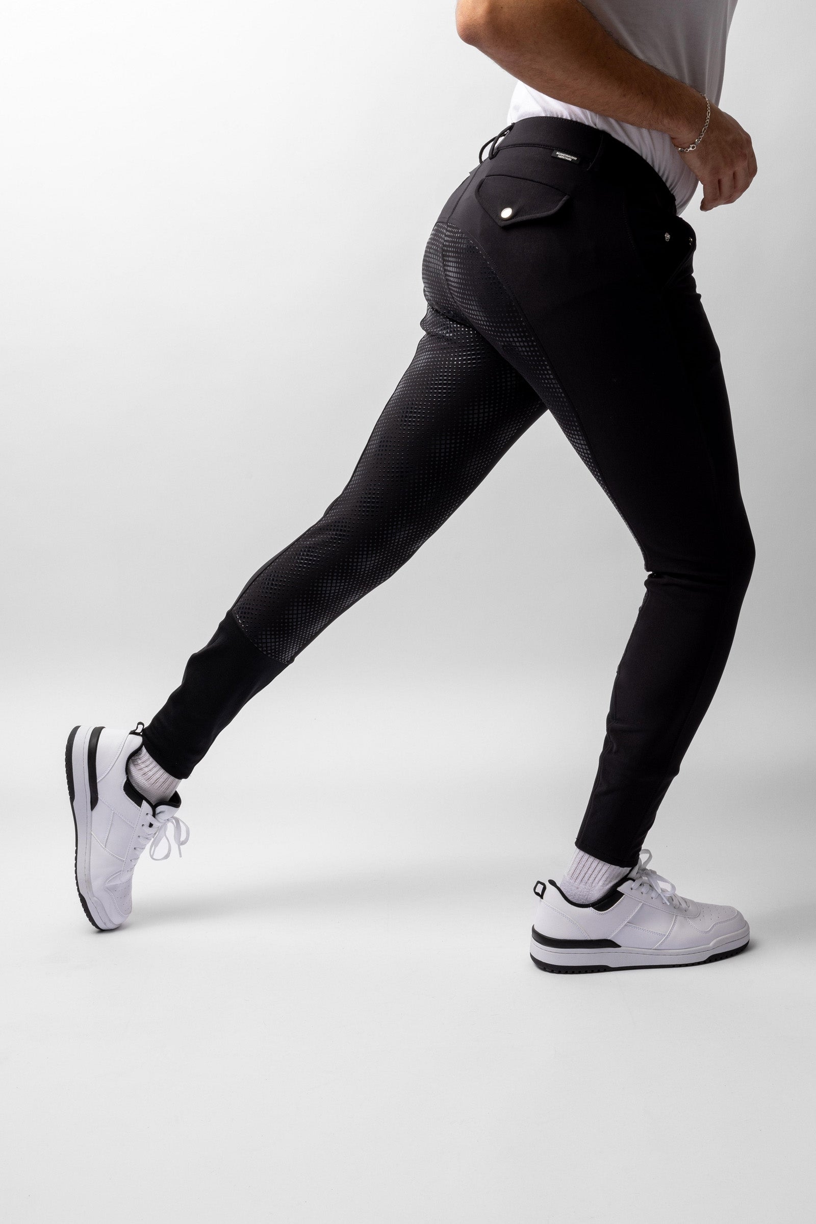 Horze Grand Prix pantaloni da equitazione da uomo con full seat in silicone UPF 50+ Abbigliamento da uomo