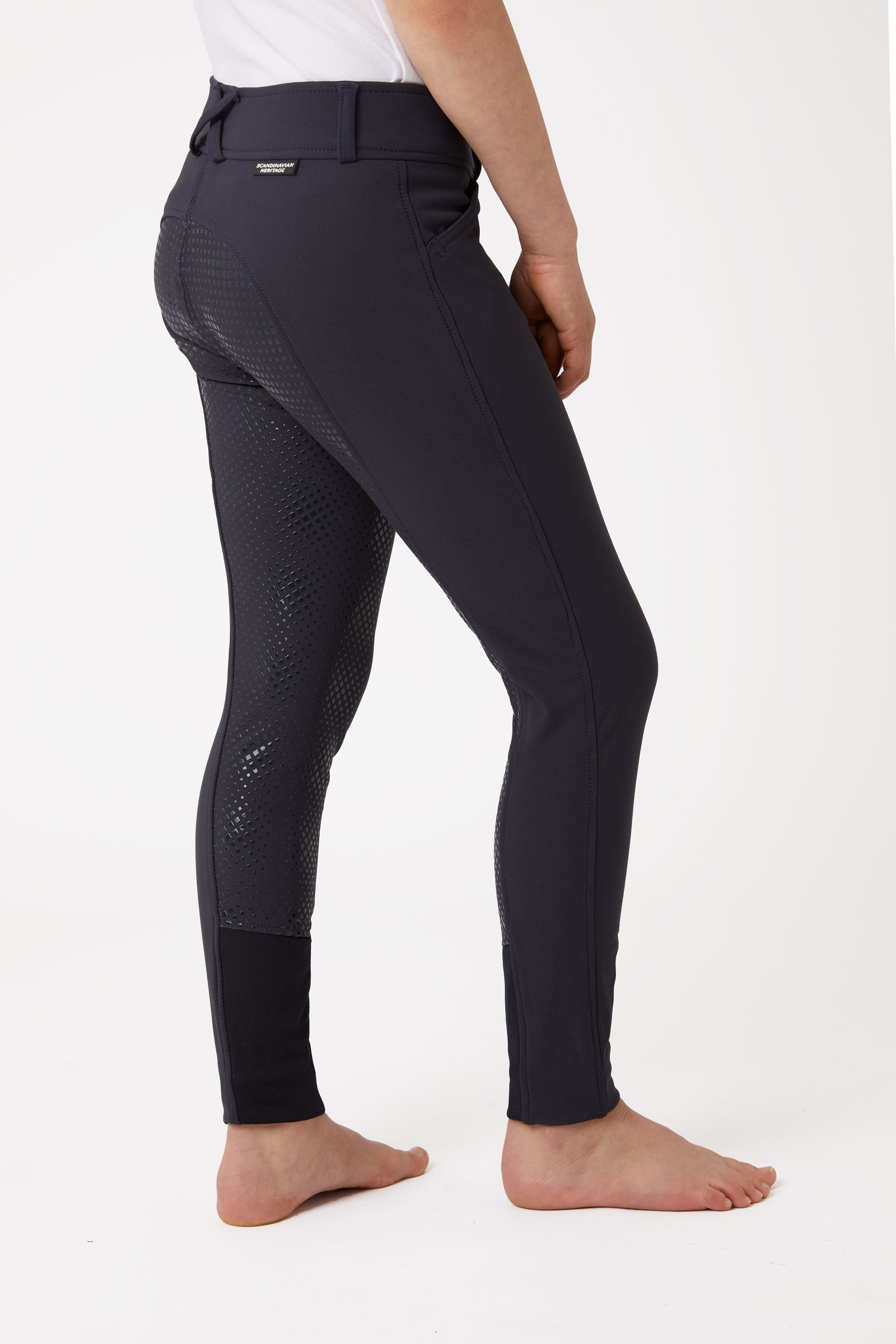 Horze Grand Prix pantaloni da equitazione bambino/a con full seat in silicone, UPF 50+ Abbigliamento per bambini