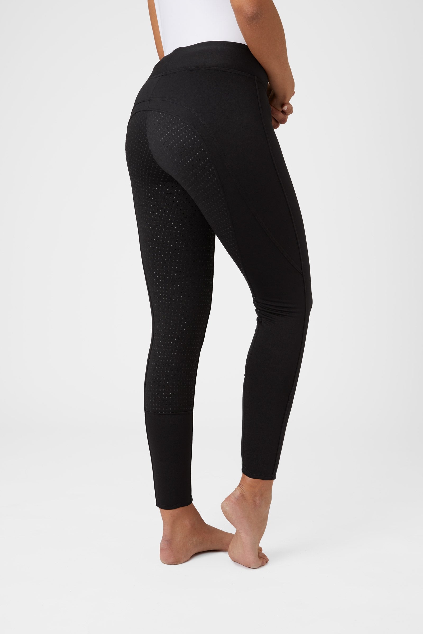 Horze Active Leggins da equitazione invernali con full seat in silicone da donna Womens Breeches