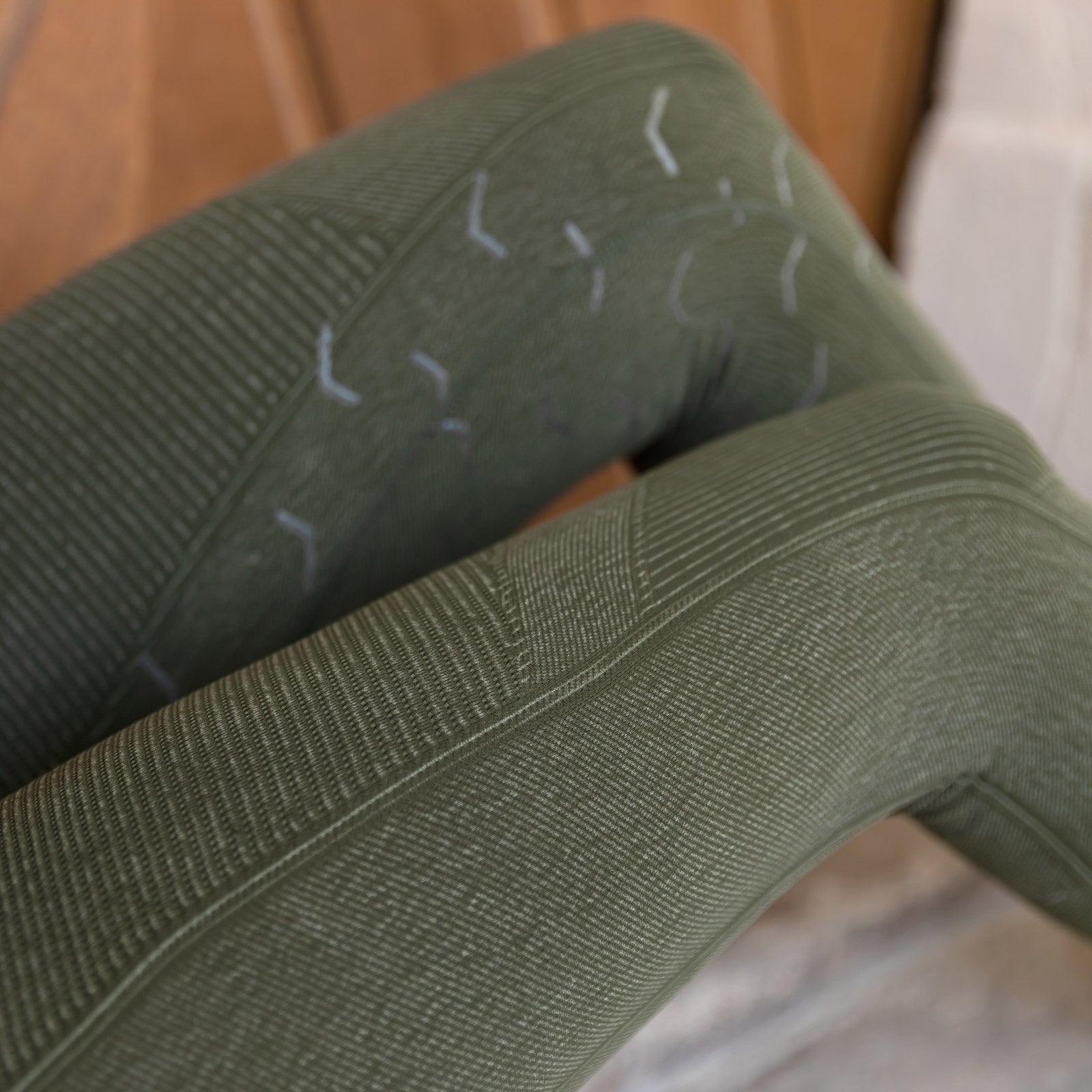 Horze Vanessa Women's Seamless Denim-Look Silicone Full Seat Tights Womens Breeches