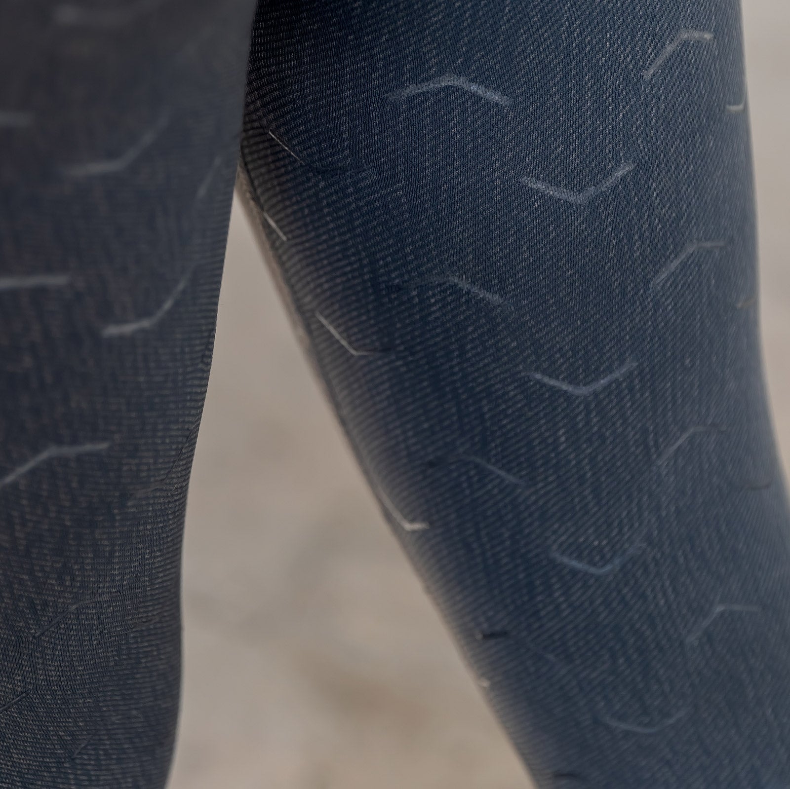 Horze Vanessa Women's Seamless Denim-Look Silicone Full Seat Tights Womens Breeches