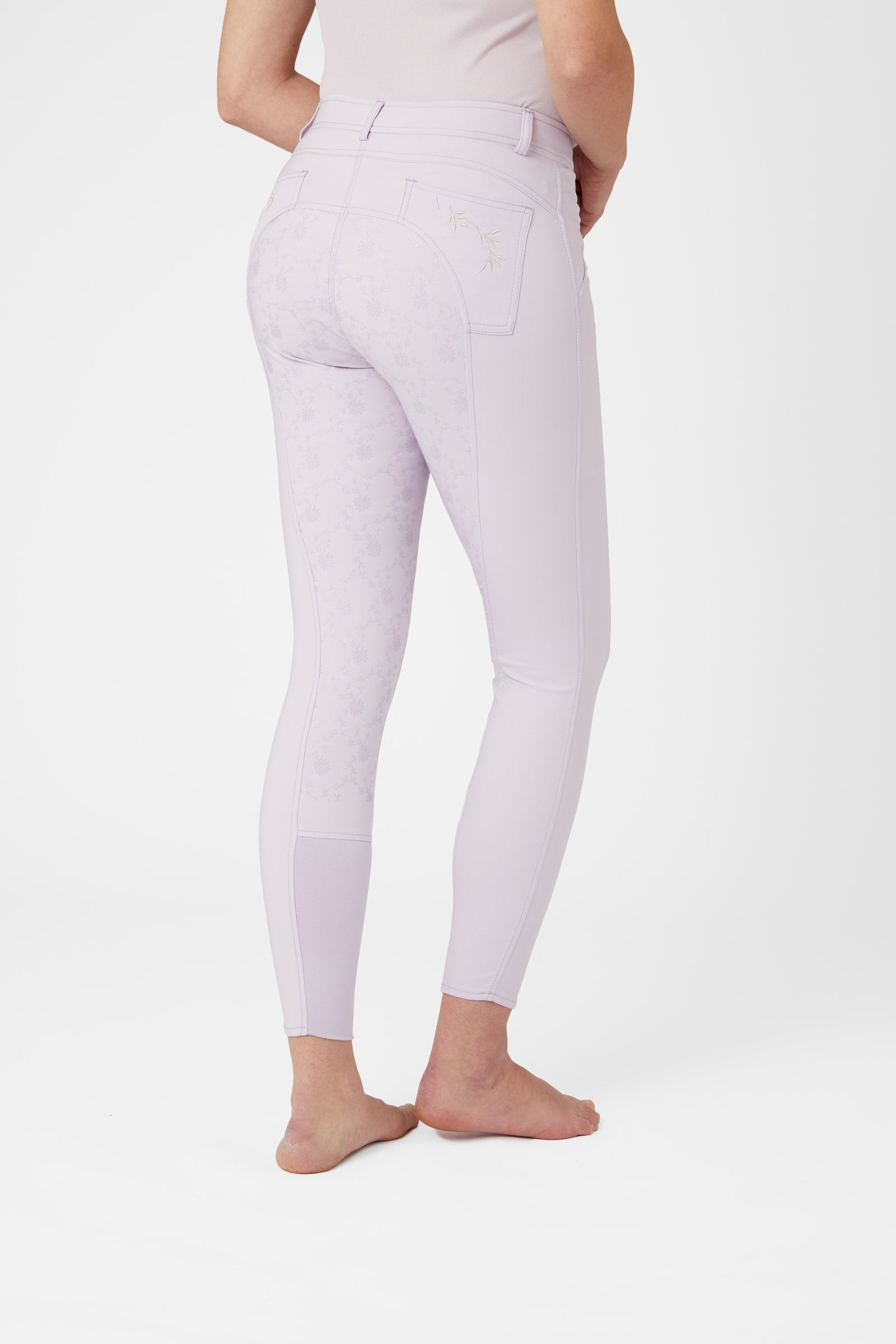 Horze Kaitlin Pantaloni da equitazione con full seat e dettaglio floreale da donna Womens Breeches