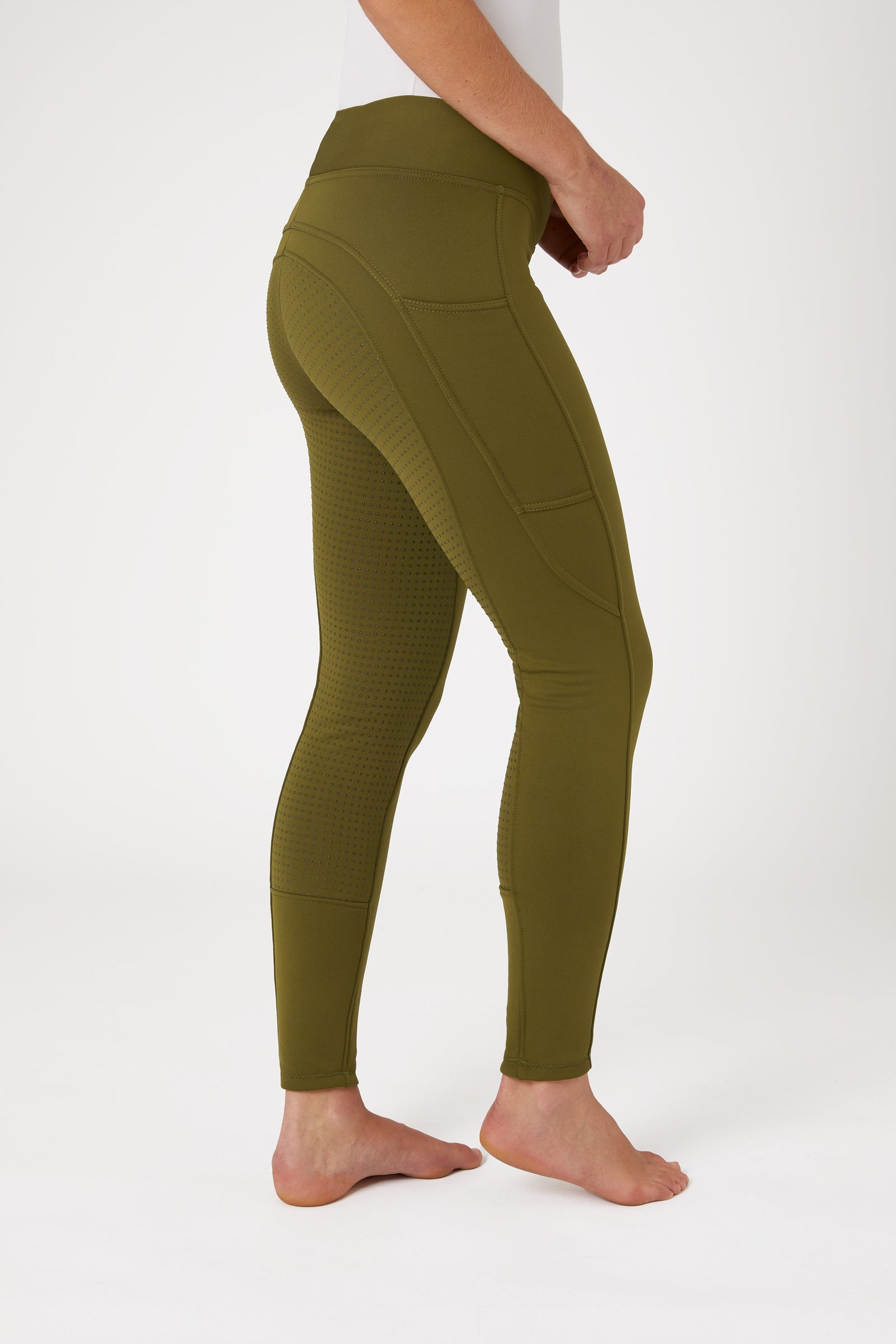Horze Active Leggins invernali da equitazione per donna con FS e tasca per telefono Womens Breeches