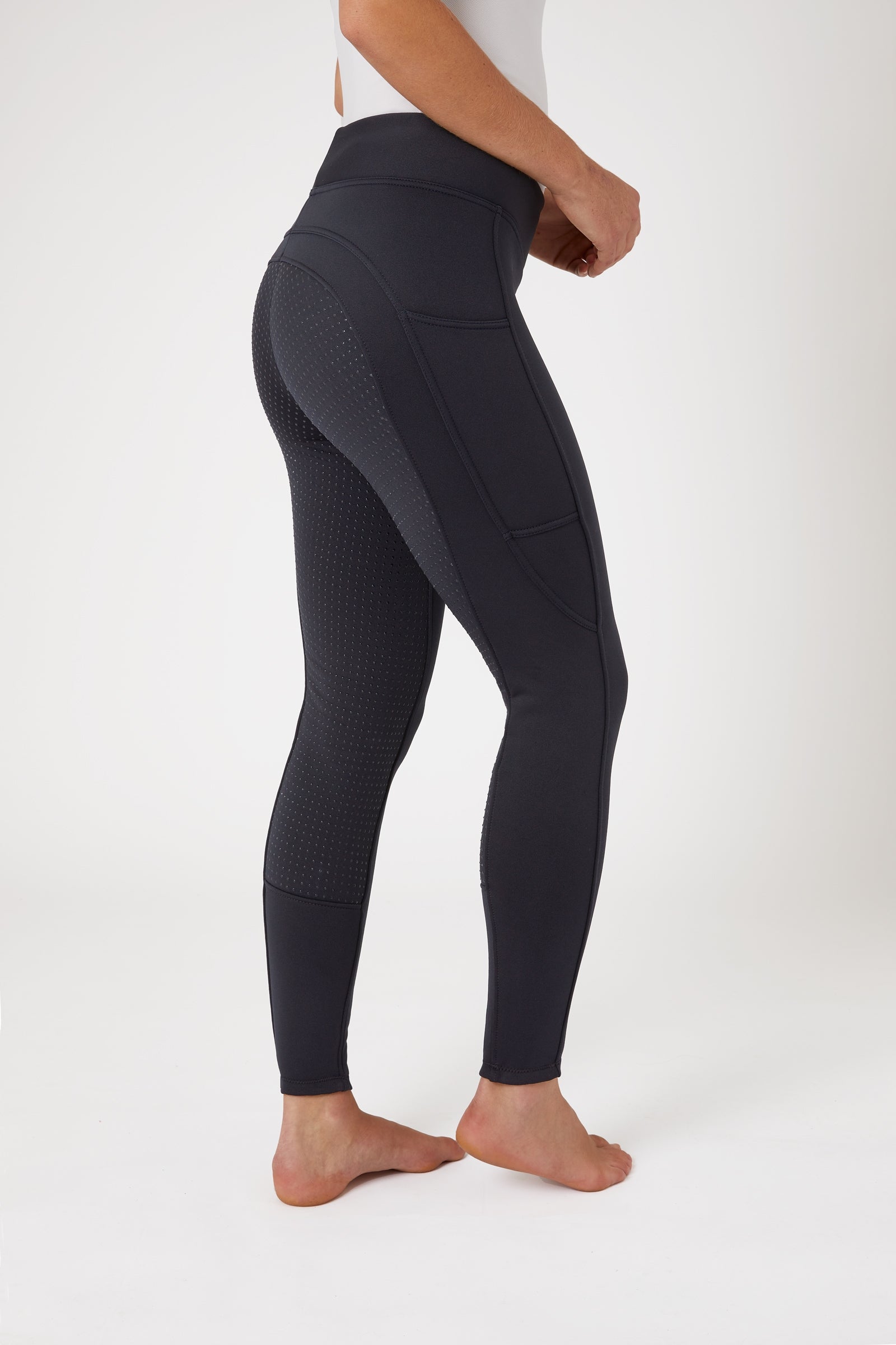 Horze Active Leggins invernali da equitazione per donna con FS e tasca per telefono Womens Breeches