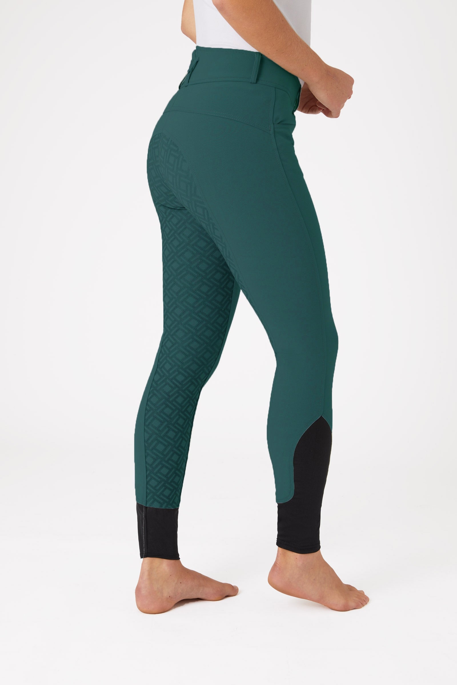 Horze Pantaloni da equitazione a vita alta con full grip in silicone, da donna Womens Breeches
