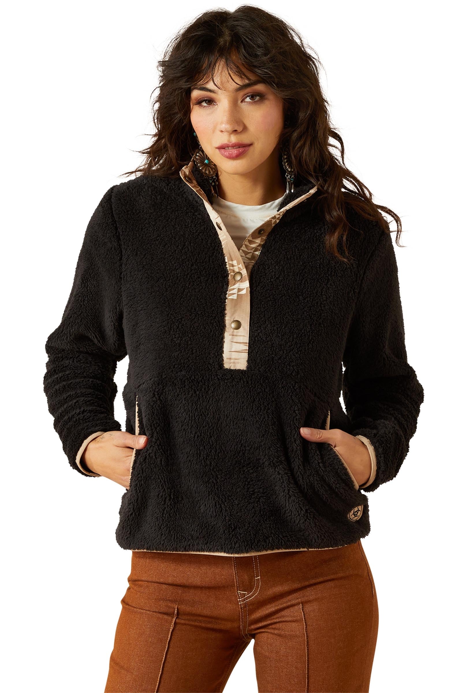 Ariat Berber Snap maglione da donna con mezza abbottonatura Abbigliamento da donna