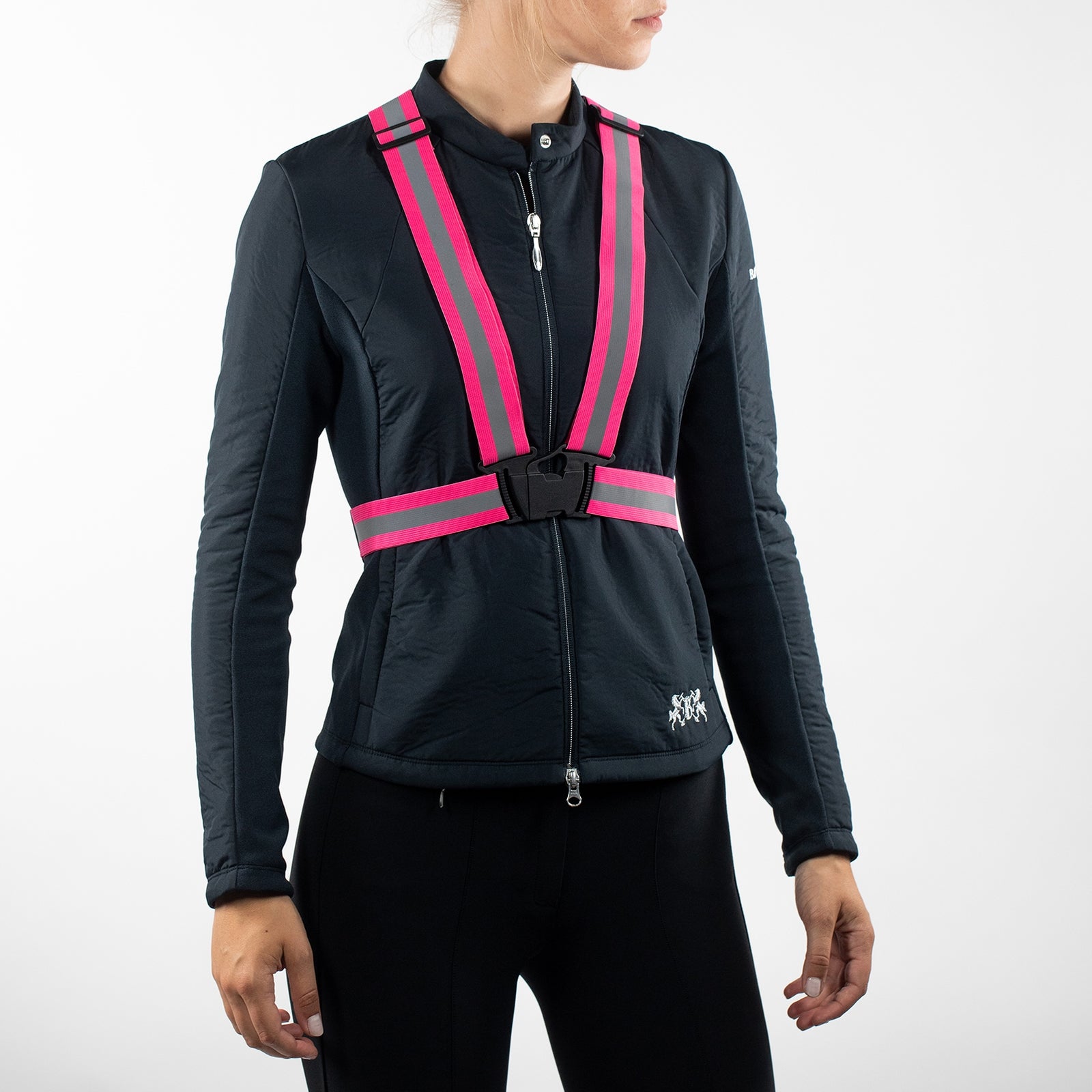 Horze Gilet regolabile a righe riflettenti Reflective