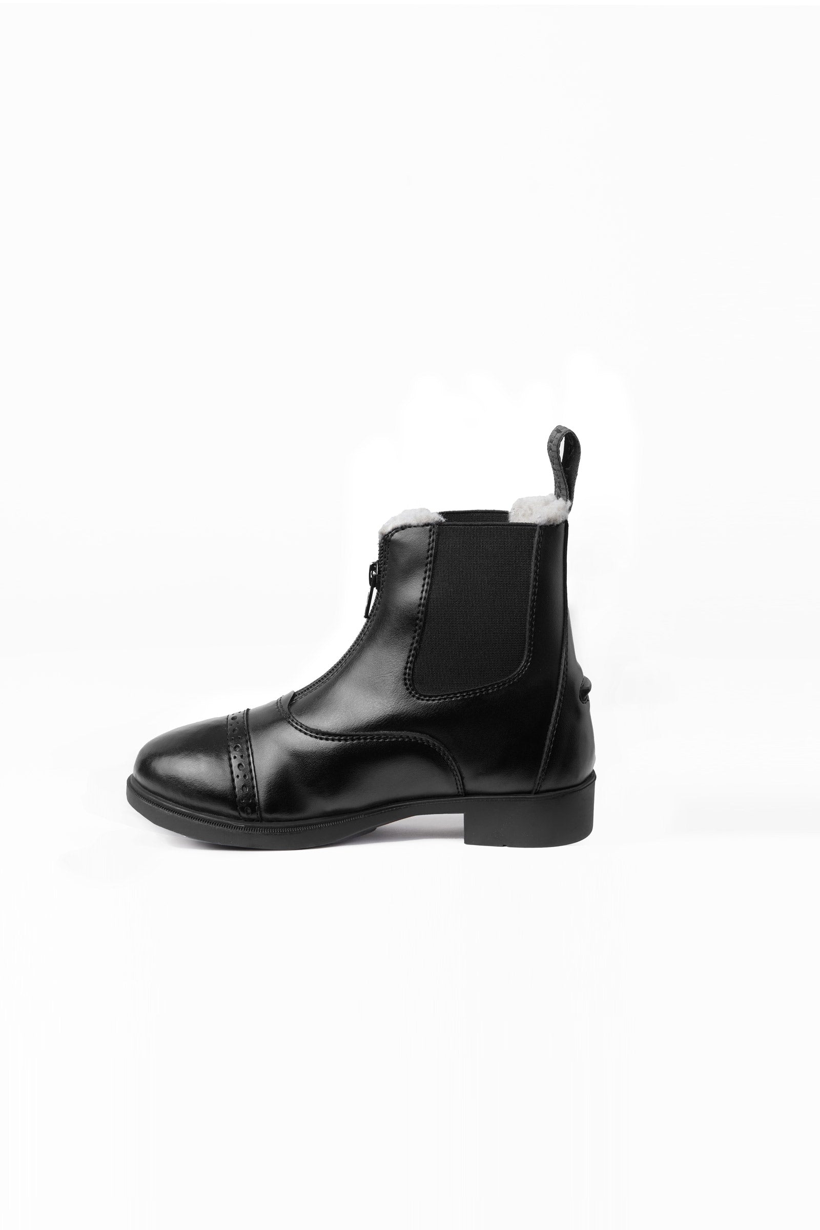 Horze Wexford Kids Front-Zip Jodhpur Winter Boots with Faux Fur Riding Boots & Riding Shoes