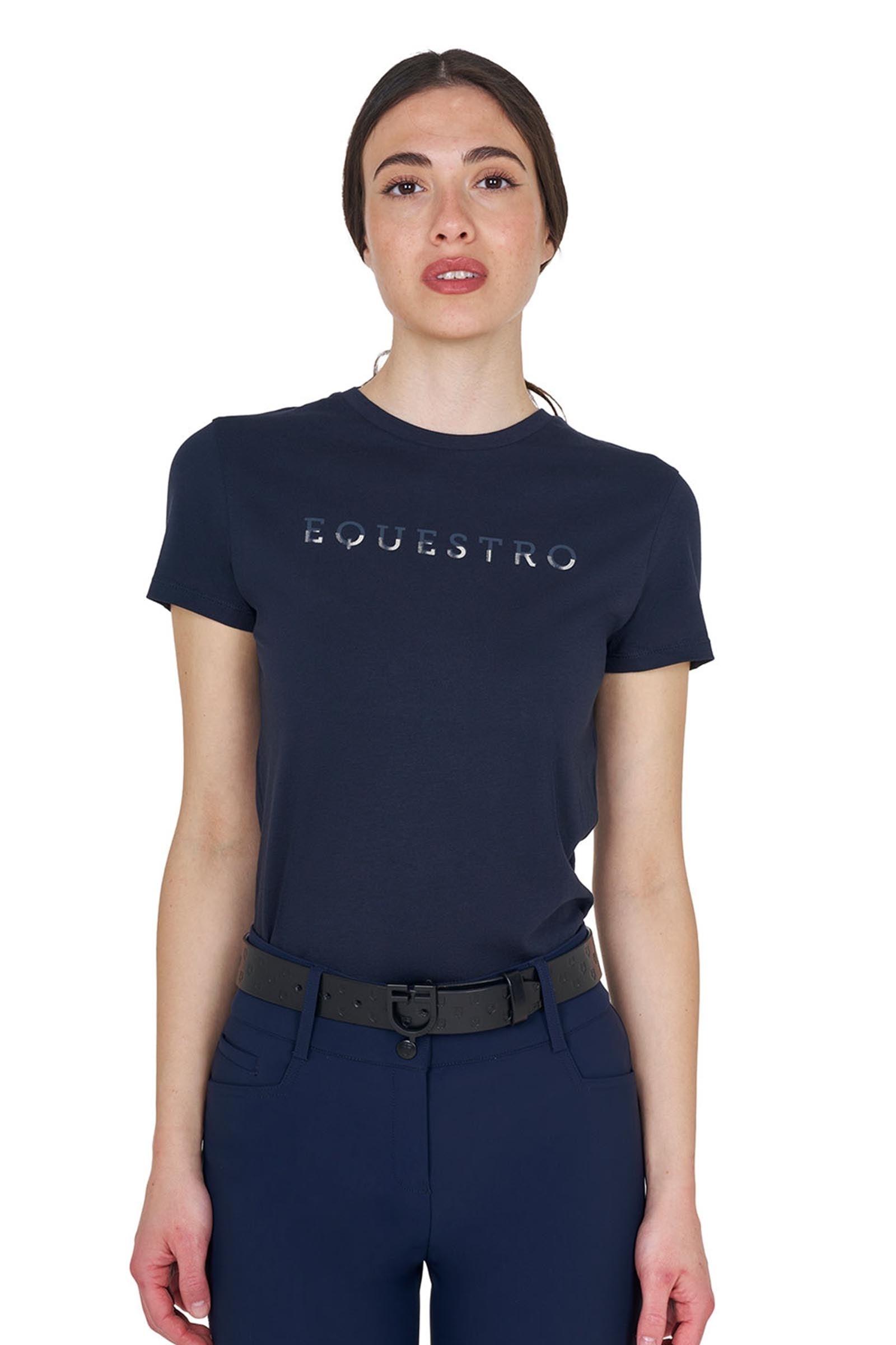 Equestro SS2026 Women's Logo Lamina Cotton T-Shirt Women’s Riding Clothing