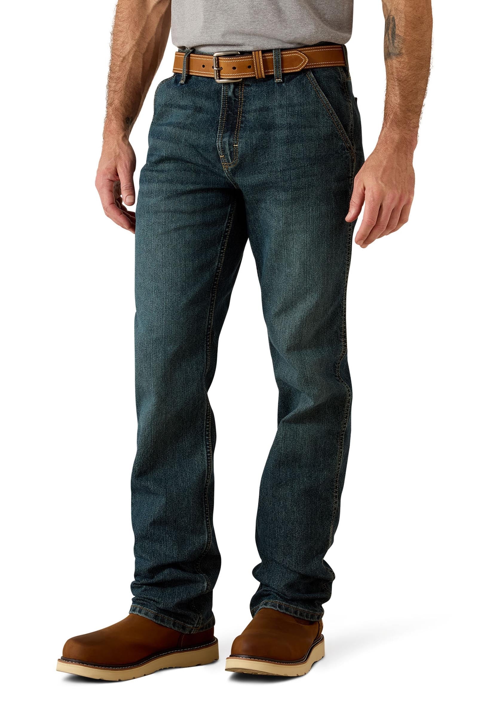 Ariat Rebar M7 Slim DuraStretch Workhorse Jeans da lavoro uomo a gamba dritta Abbigliamento da uomo