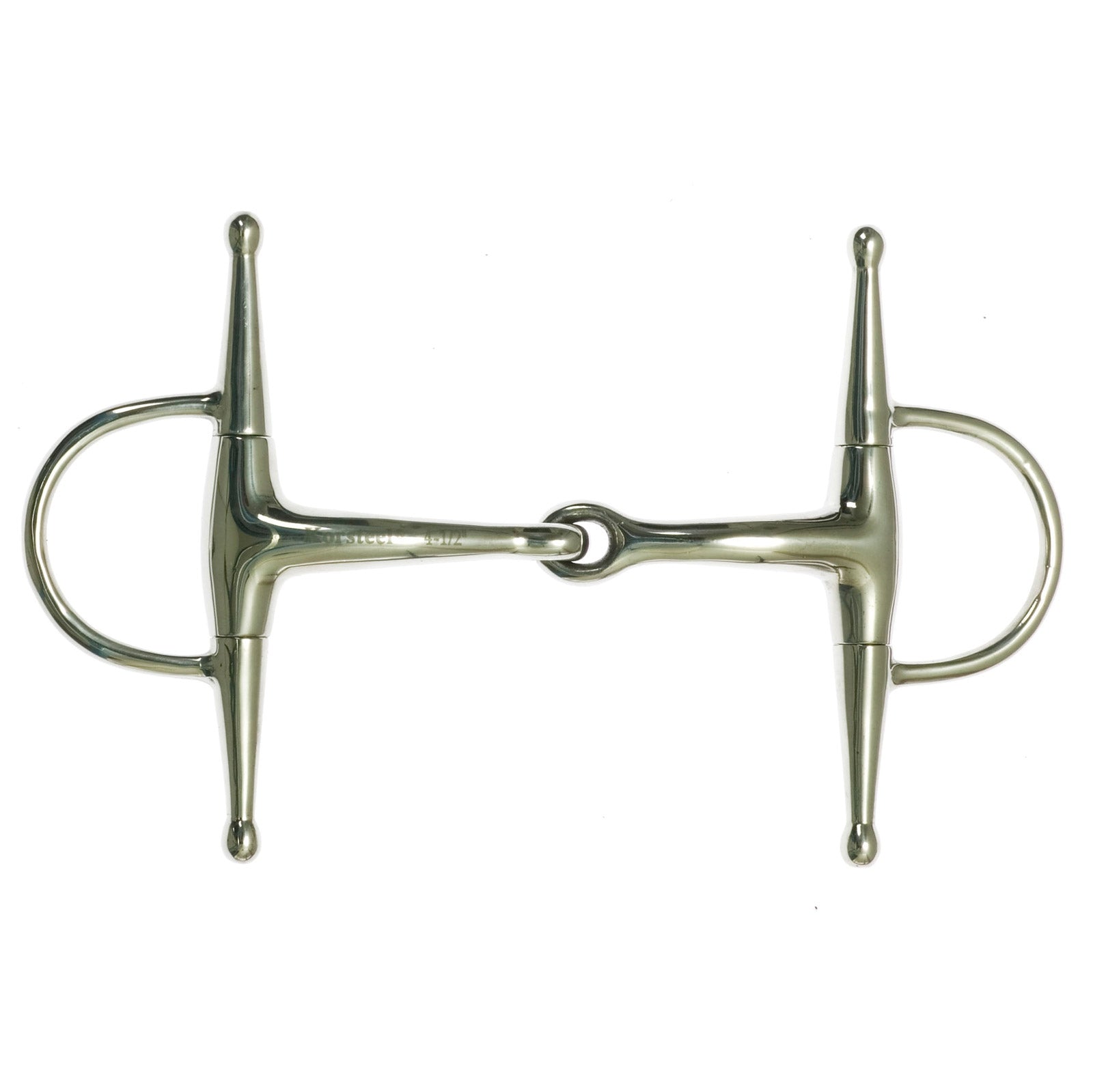 Korsteel Stainless Steel Jointed Full Cheek Snaffle Bit Boccaglio