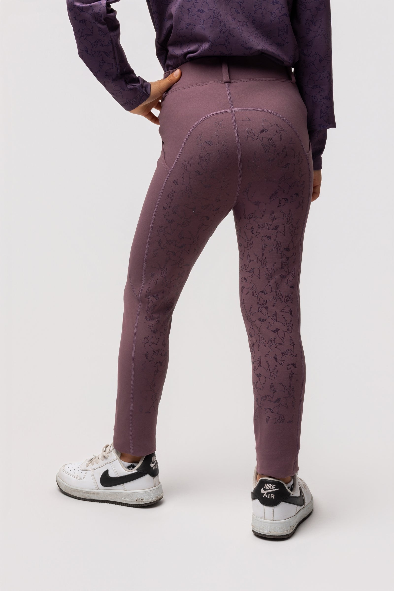 Horze Dea pantaloni da equitazione per bambini con full seat Abbigliamento per bambini