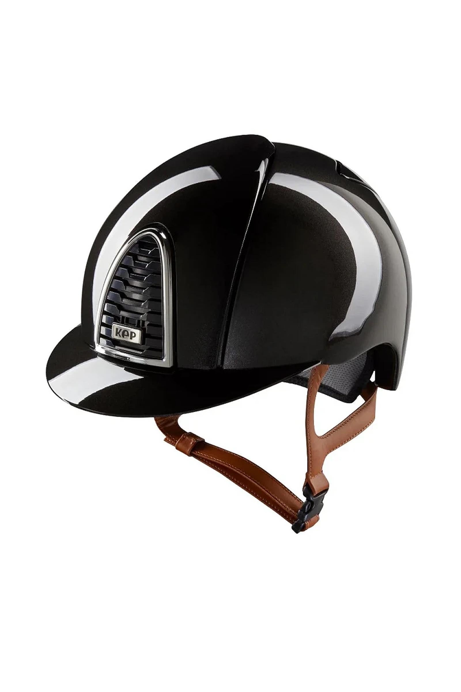 KEP Helmets KEP Cromo 2.0 Shine/Beige Polo Riding Helmet, App Compatible Attrezzatura di sicurezza