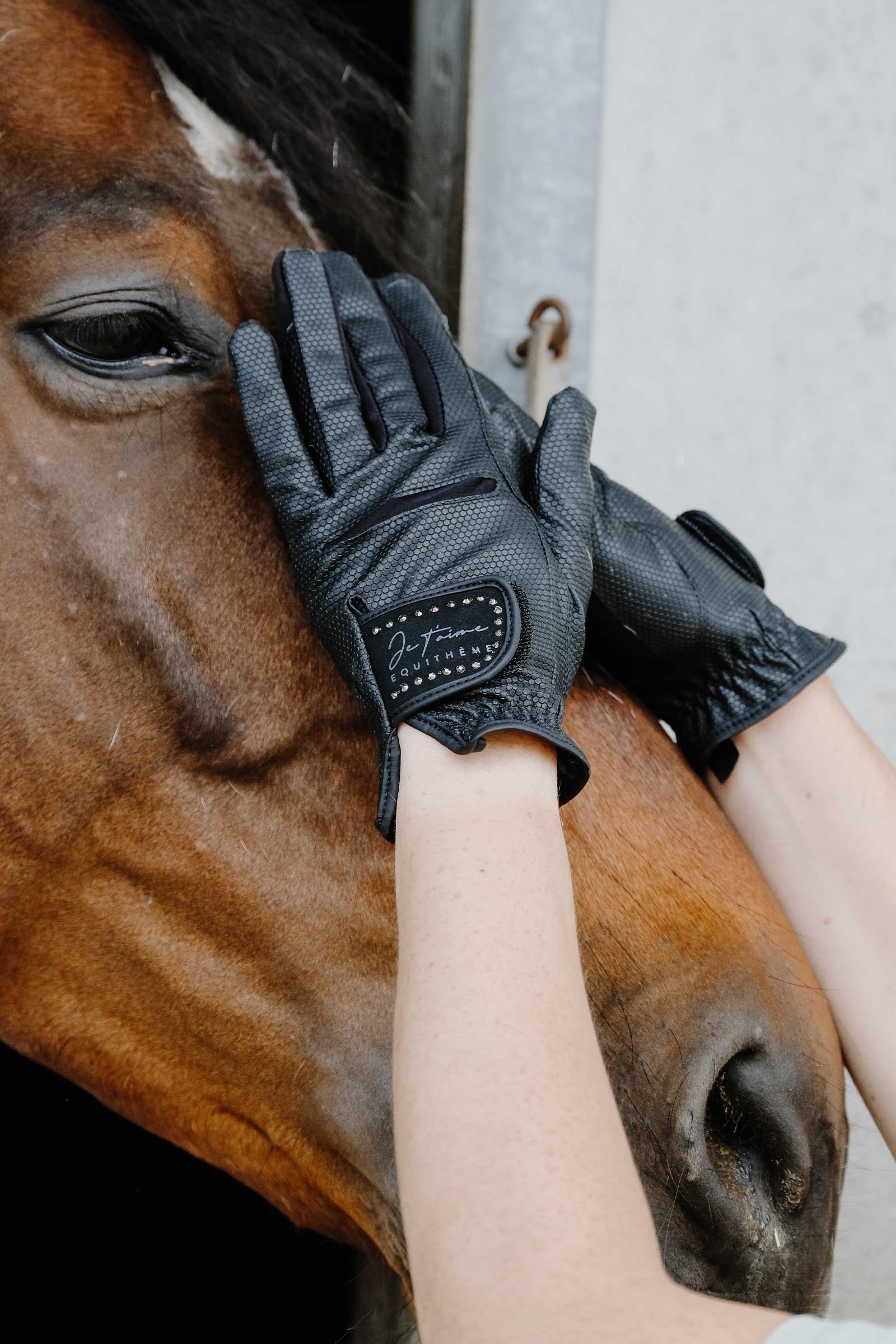 Equi Theme EQUITHÈME Strass Je t'aime Gloves Riding Gloves