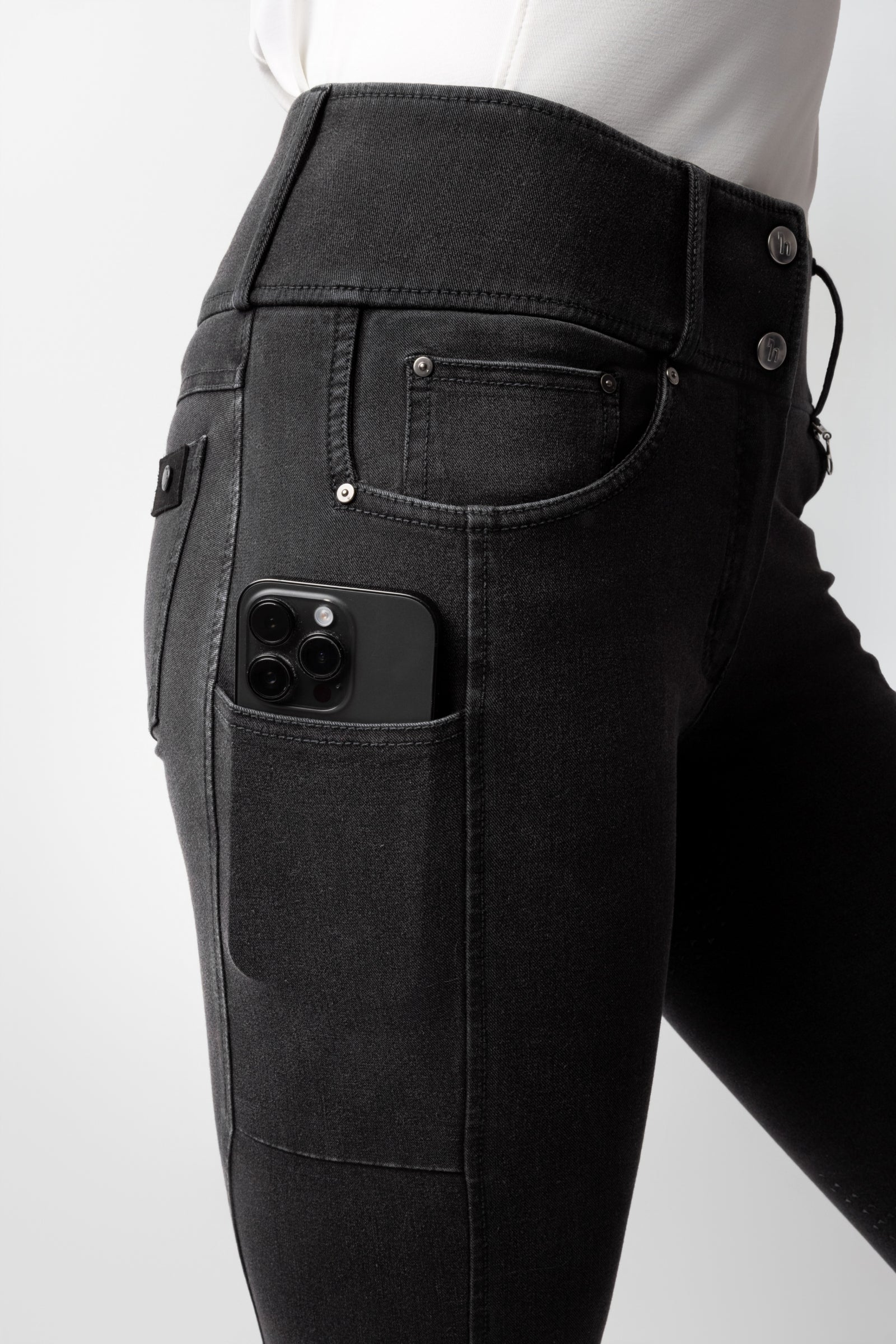 Horze Carolyn Women´s Denim Full Grip Breeches Womens Breeches