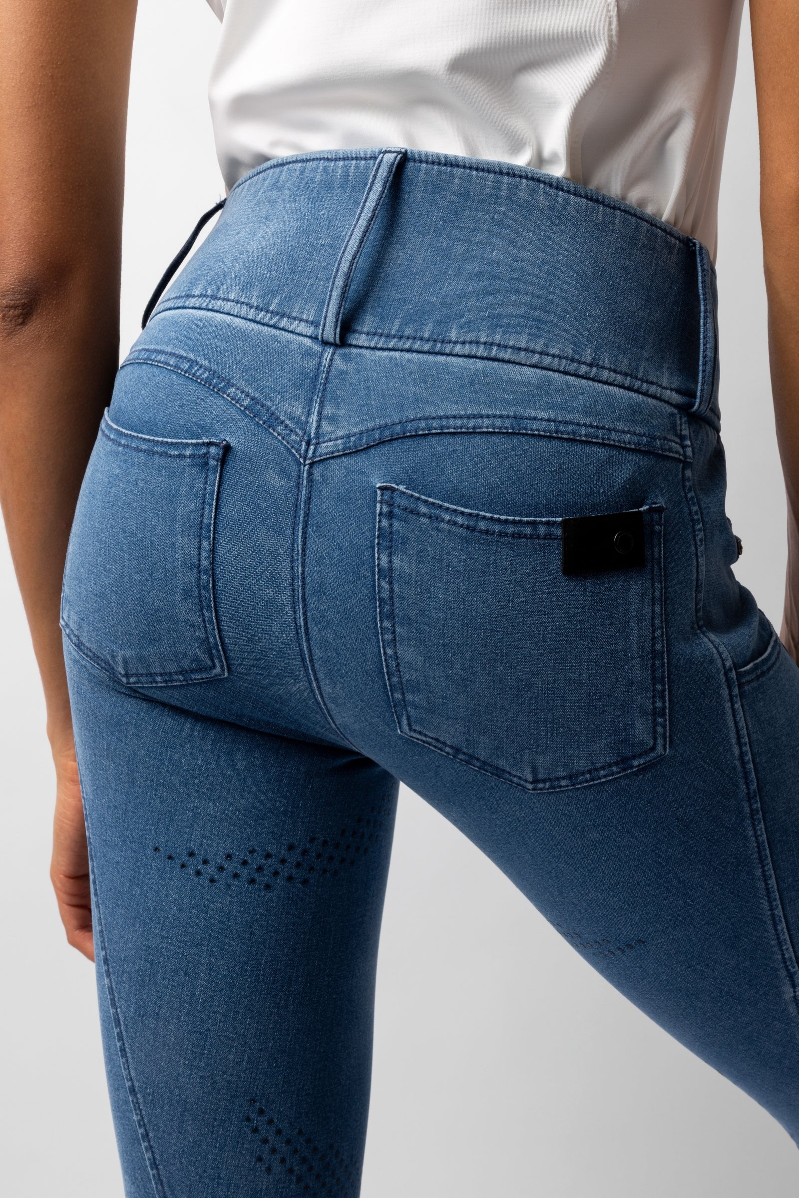 Horze Carolyn Women´s Denim Full Grip Breeches Womens Breeches