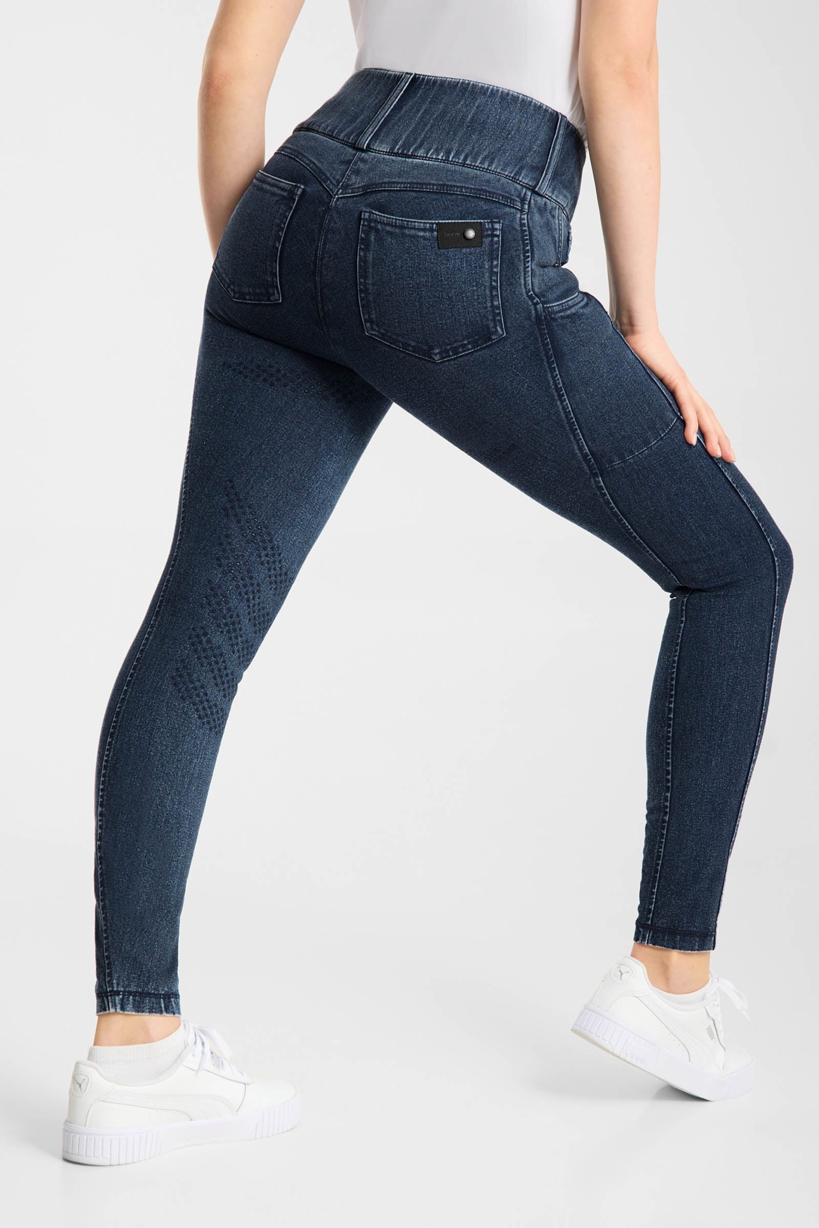 Horze Carolyn pantaloni equitazione denim donna full grip Womens Breeches