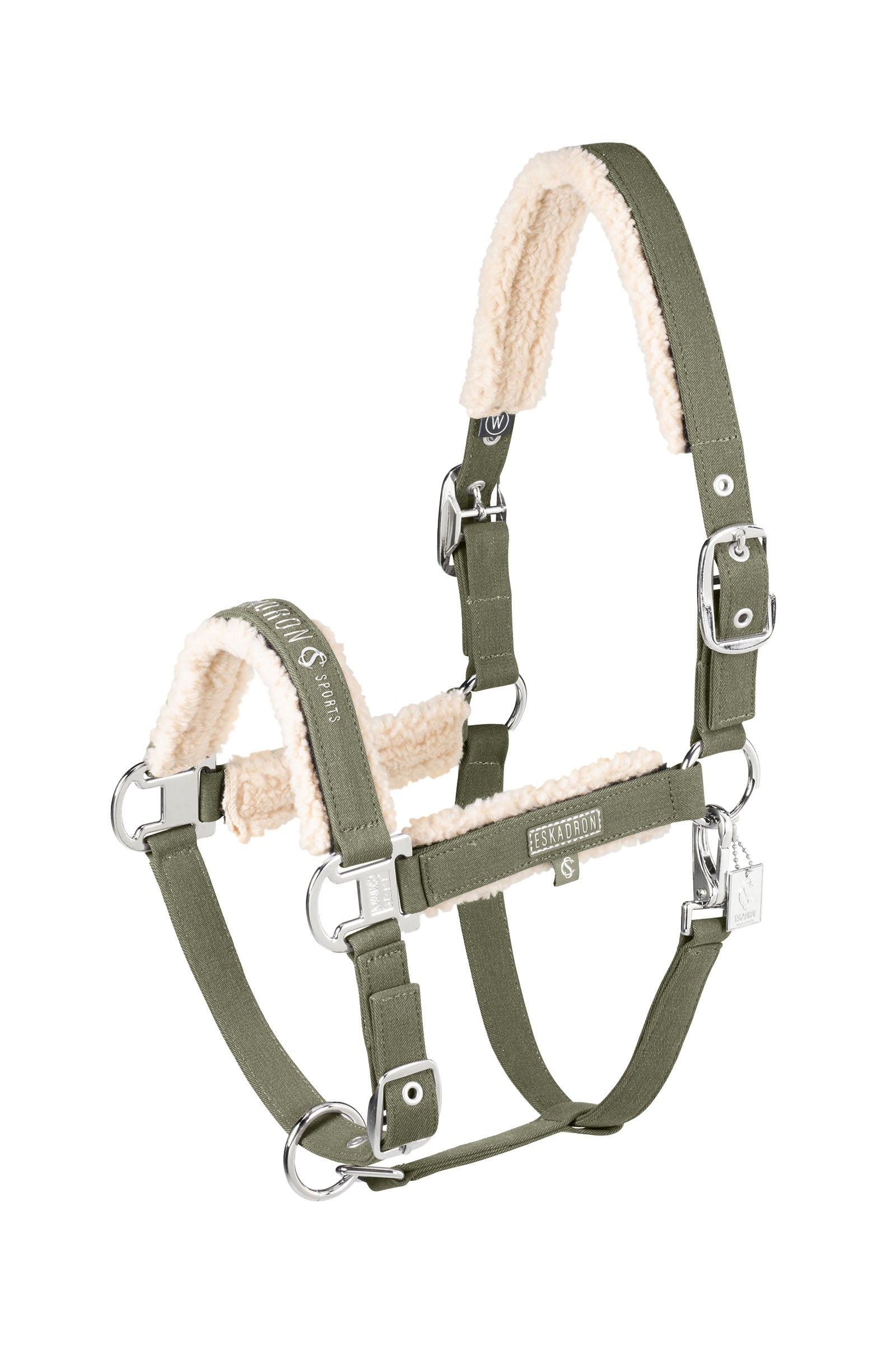 Eskadron Classic Sports SS25 Capezza in denim con doppia fibbia e teddyfleece Cavezze e guinsagli