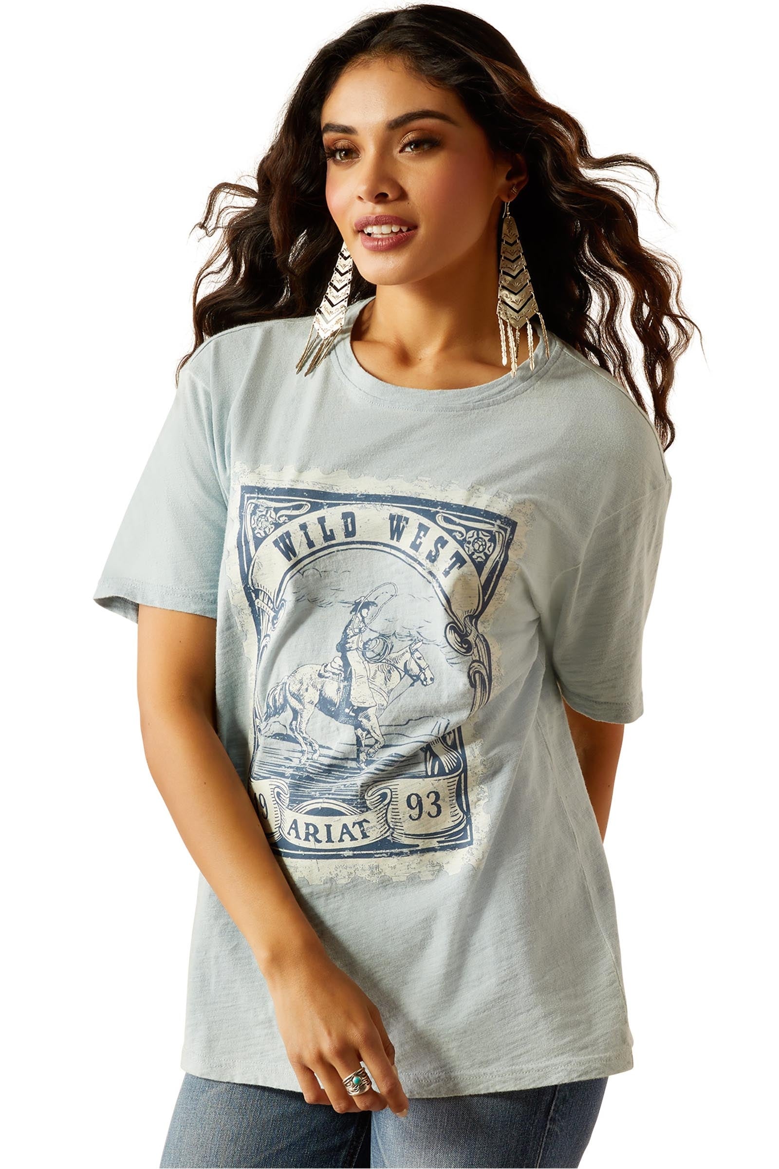 Ariat Wild West Stamp T-shirt da donna Abbigliamento da donna