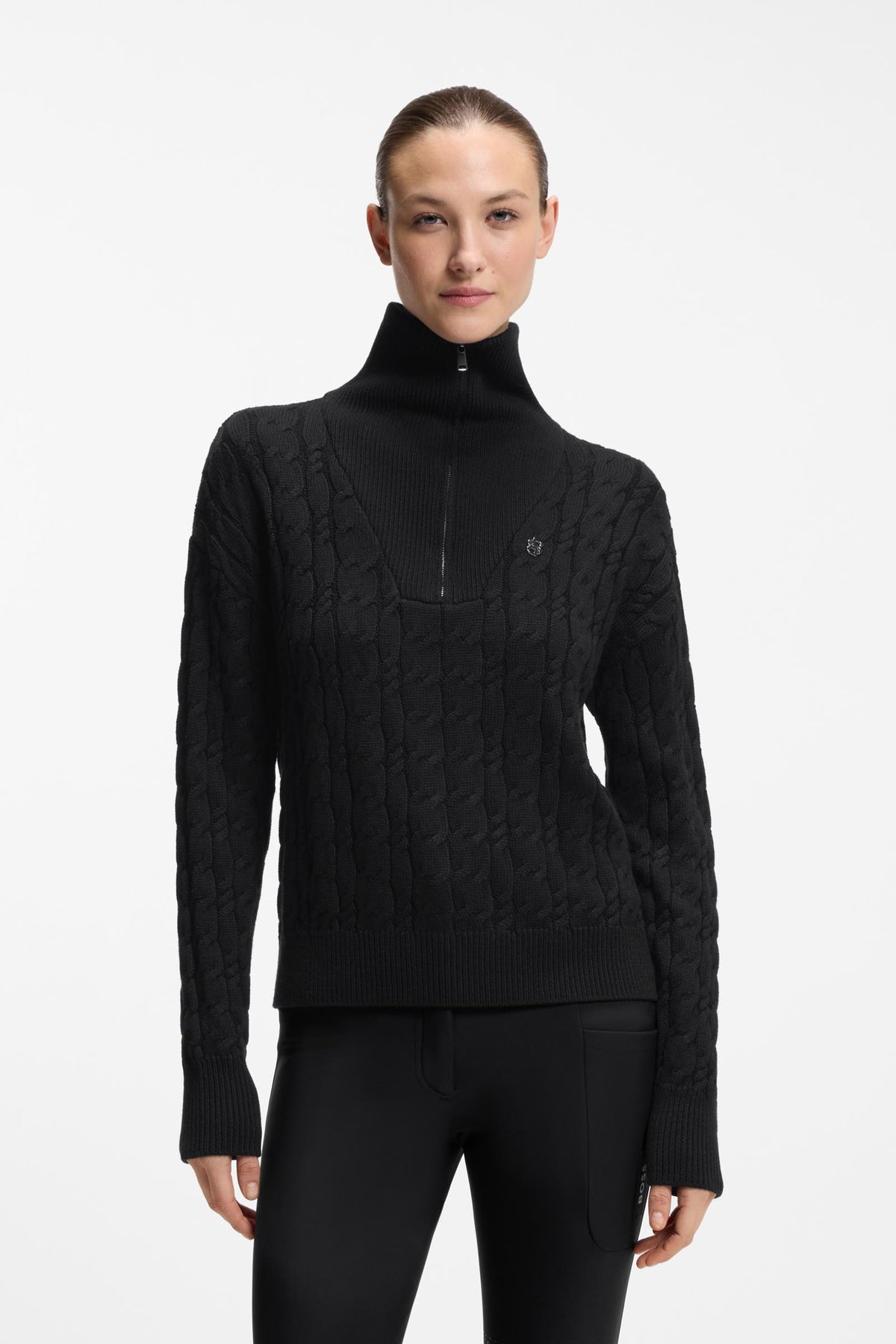 BOSS Equestrian Boss Ella Womens Knit ZIP Troyer Women’s Riding Clothing